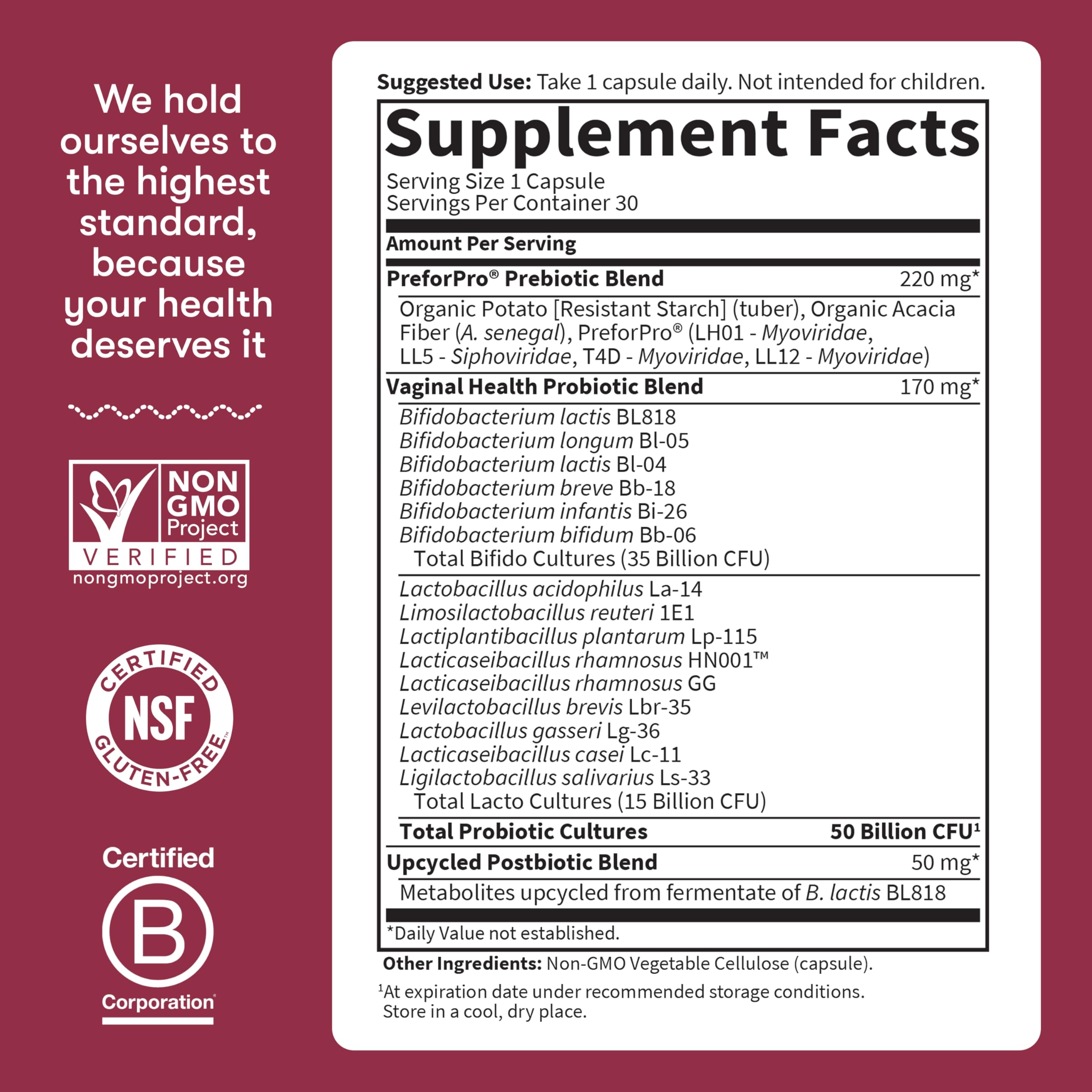 Garden of Life Dr Formulated Once Daily 3-in-1 Complete Prebiotics, Postbiotics & Probiotics for Women, PRE + PRO + POSTBIOTIC Supplement for Women’s Digestive, Immune & Vaginal Health, 30 Day Supply Garden of LifeAu supplements