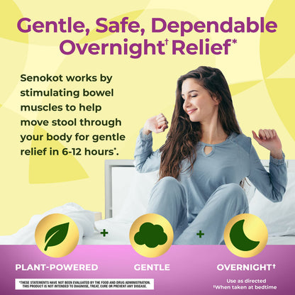 Senokot Dietary Supplement Laxative Gummies, Natural Senna Extract, Gentle, Overnight Relief SenokotUS supplements