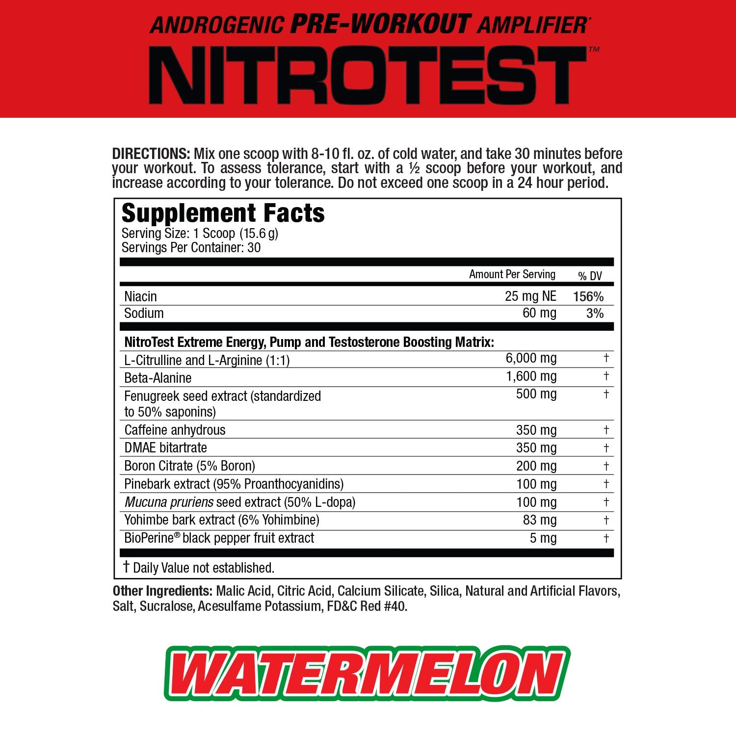 MuscleMeds Nitrotest Pre-Workout Supplement Drink, Boost Nitric Oxide, Testosterone MuscleMedsAu supplements