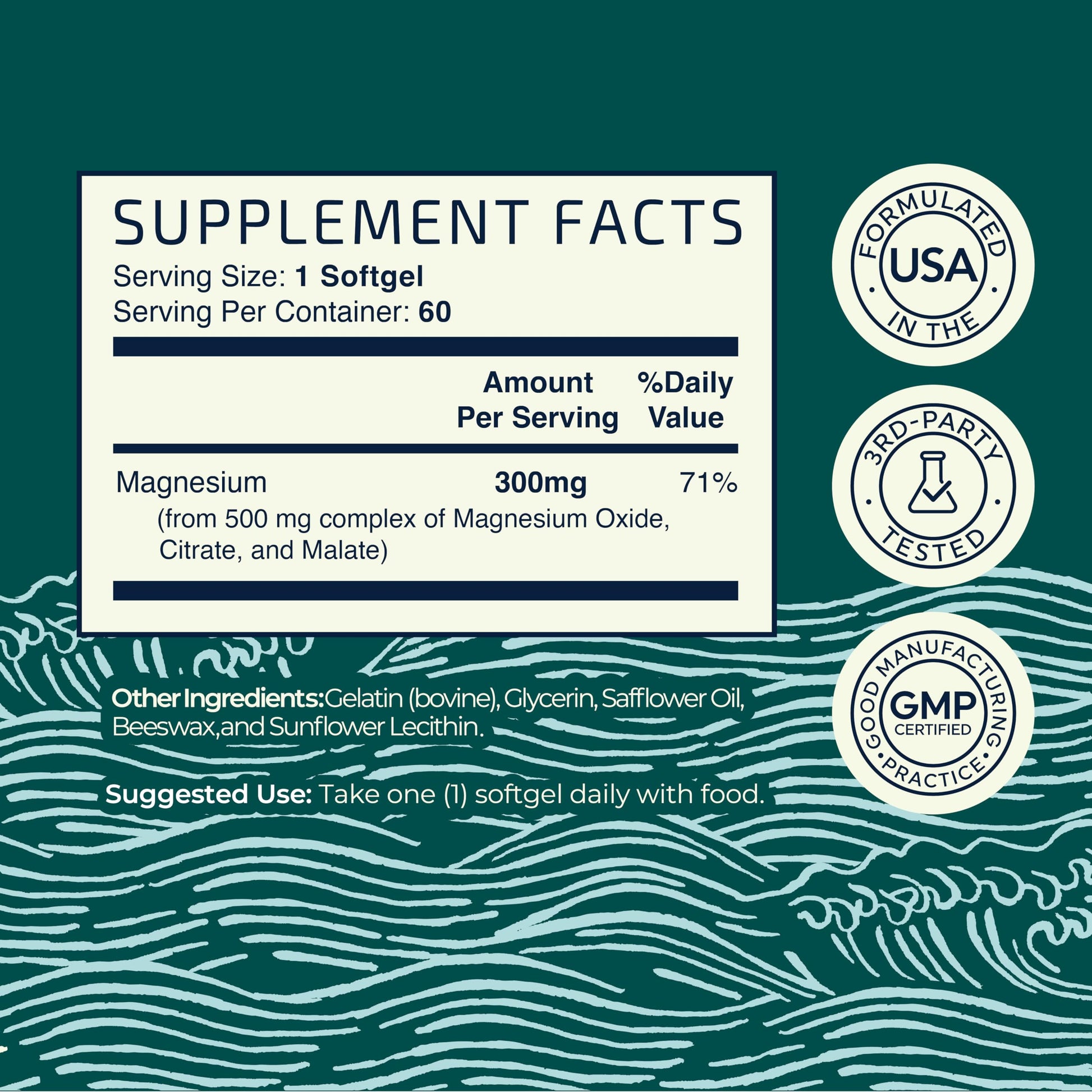 Triple Magnesium Softgels | Citrate, Malate, & Oxide | Highly Absorbable Magnesium Nobi NutritionUS supplements