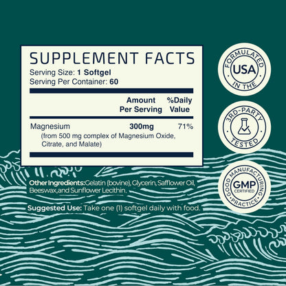 Triple Magnesium Softgels | Citrate, Malate, & Oxide | Highly Absorbable Magnesium Nobi NutritionUS supplements