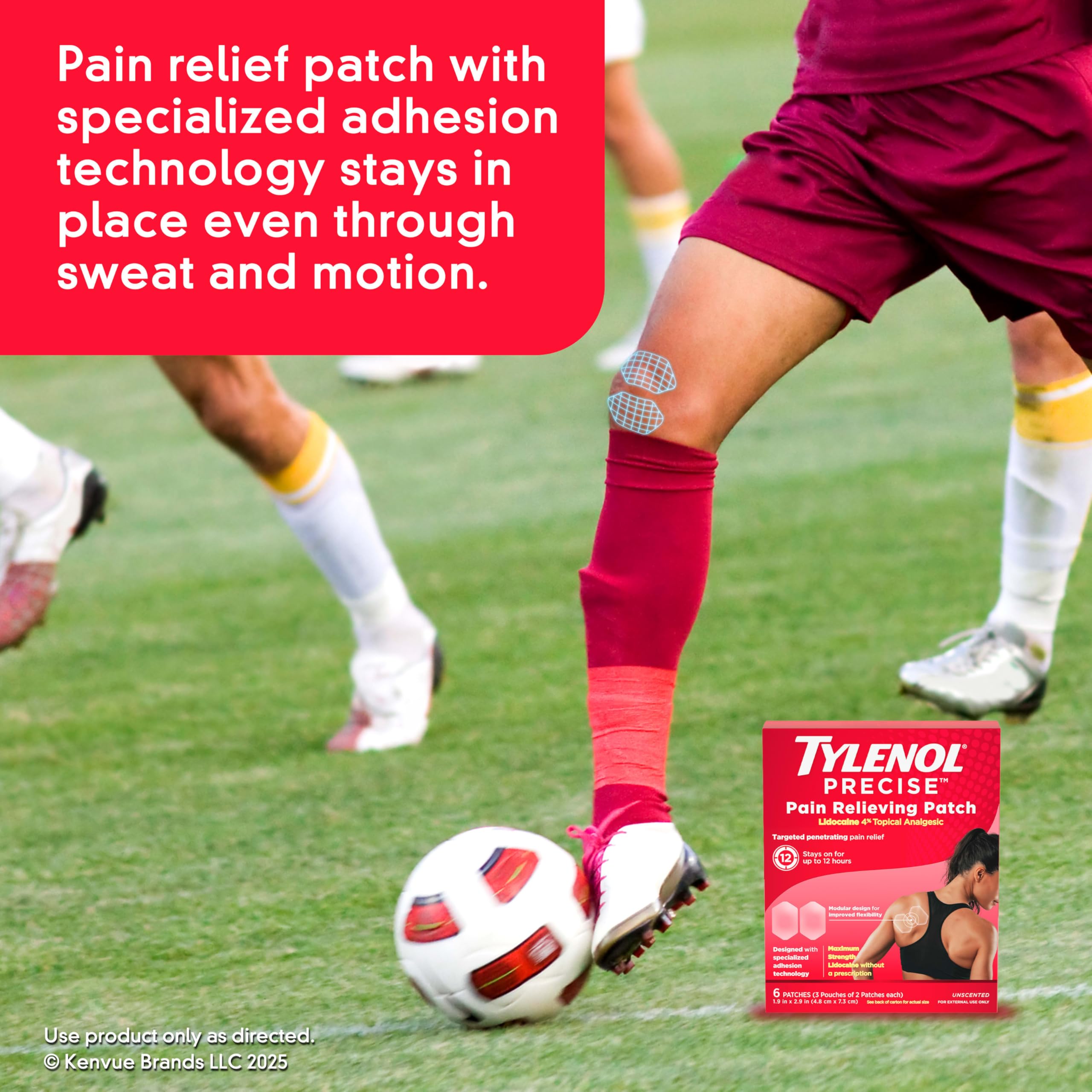 Tylenol Precise Pain Relieving Patches, Topical Analgesic Patches + Maximum OTC Strength Lidocaine Penetrates, Targeted Relief Ideal for Shoulder, Back & Knee Pain, Unscented, 3 x 2 ct TylenolAu supplements