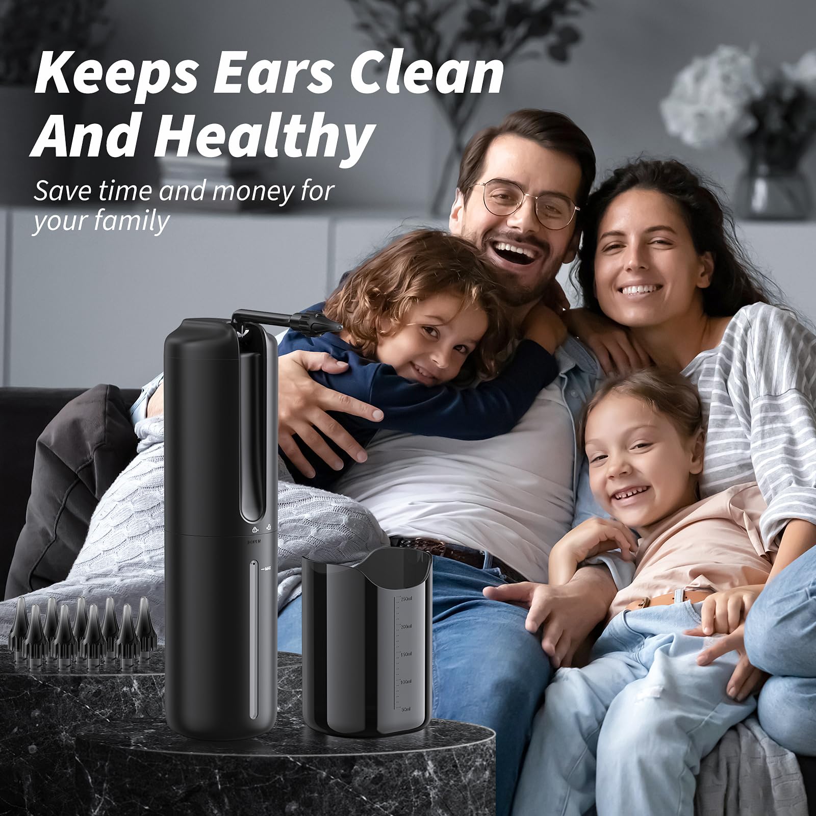 Ear Wax Removal - Electric Ear Irrigation Flushing System - Water Powered Ear LebbtlAu supplements