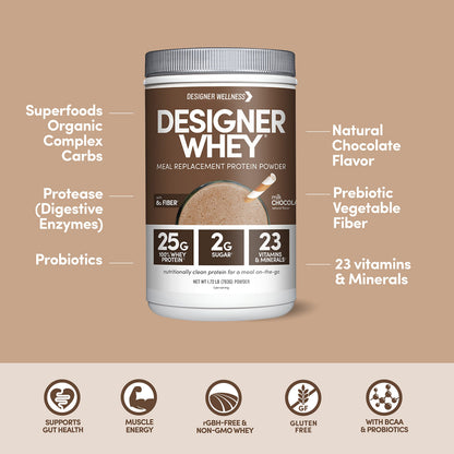 Designer Wellness, Designer Whey Protein Meal Powder with Vitamins, Minerals, and Organ Designer WellnessUS supplements