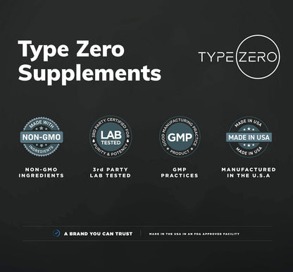 Type Zero Ultra Clean Alpha GPC Choline Supplement (600mg | 90 Capsules) Soy Free, Non-GMO Nootropics Alpha GPC 600mg / 300mg; Alpha-GPC Brain Memory and Focus Supplements Type ZeroUS supplements