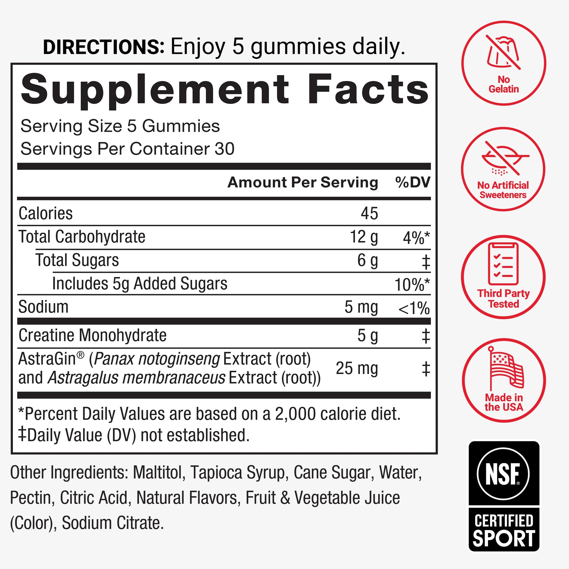 Force Factor Creatine Monohydrate Gummies, NSF Certified, 5g Dose for Men & Women to Support Muscle, Strength, Recovery, Cognitive Health & Memory, Mixed Berry, 150 Gummies Force FactorAu supplements