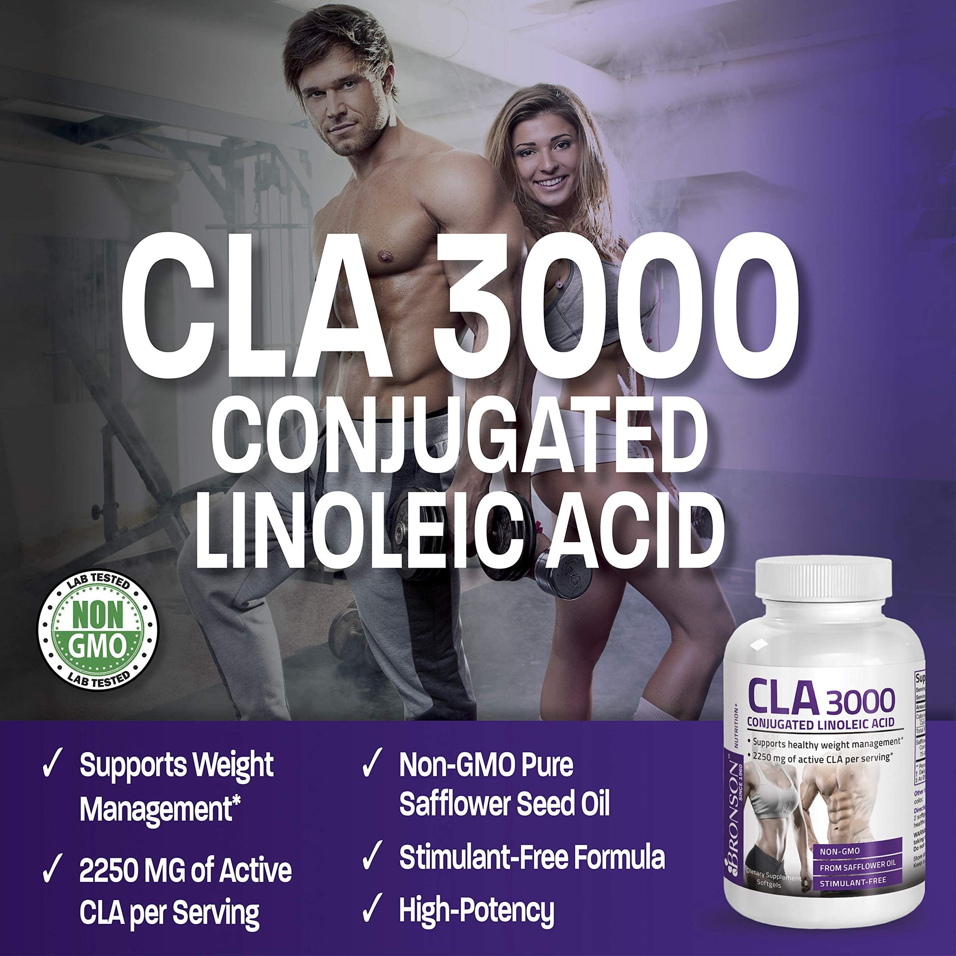 Bronson CLA 3000 Extra High Potency Supports Healthy Weight Managem BronsonAu supplements