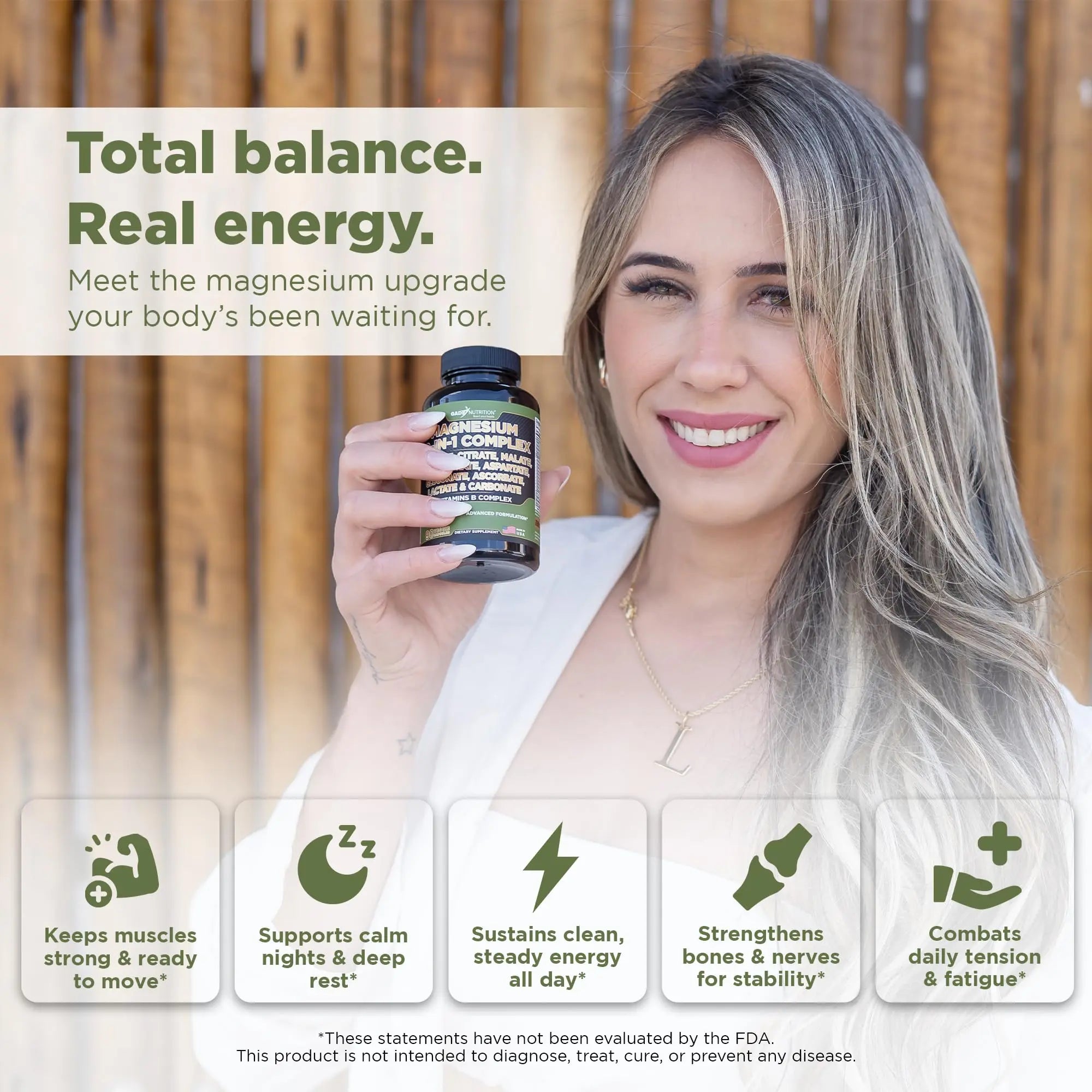 Gade Nutrition Magnesium Complex 10 in 1 - Glycinate, Citrate, Malate, Oxide, Taurate, Aspartate, Gluconate Ascorbate Lactate Carbonate Zinc Copper Manganese & Vitamins 90 Count GADE NUTRITION BOOST YOUR HEALTHnz supplements