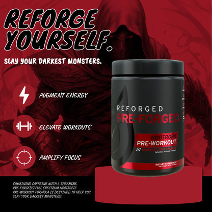 Reforged Pre-Forged L Theanine Pre Workout Powder Drink | Nootropic Nitric Oxide Energy ReforgedUS supplements