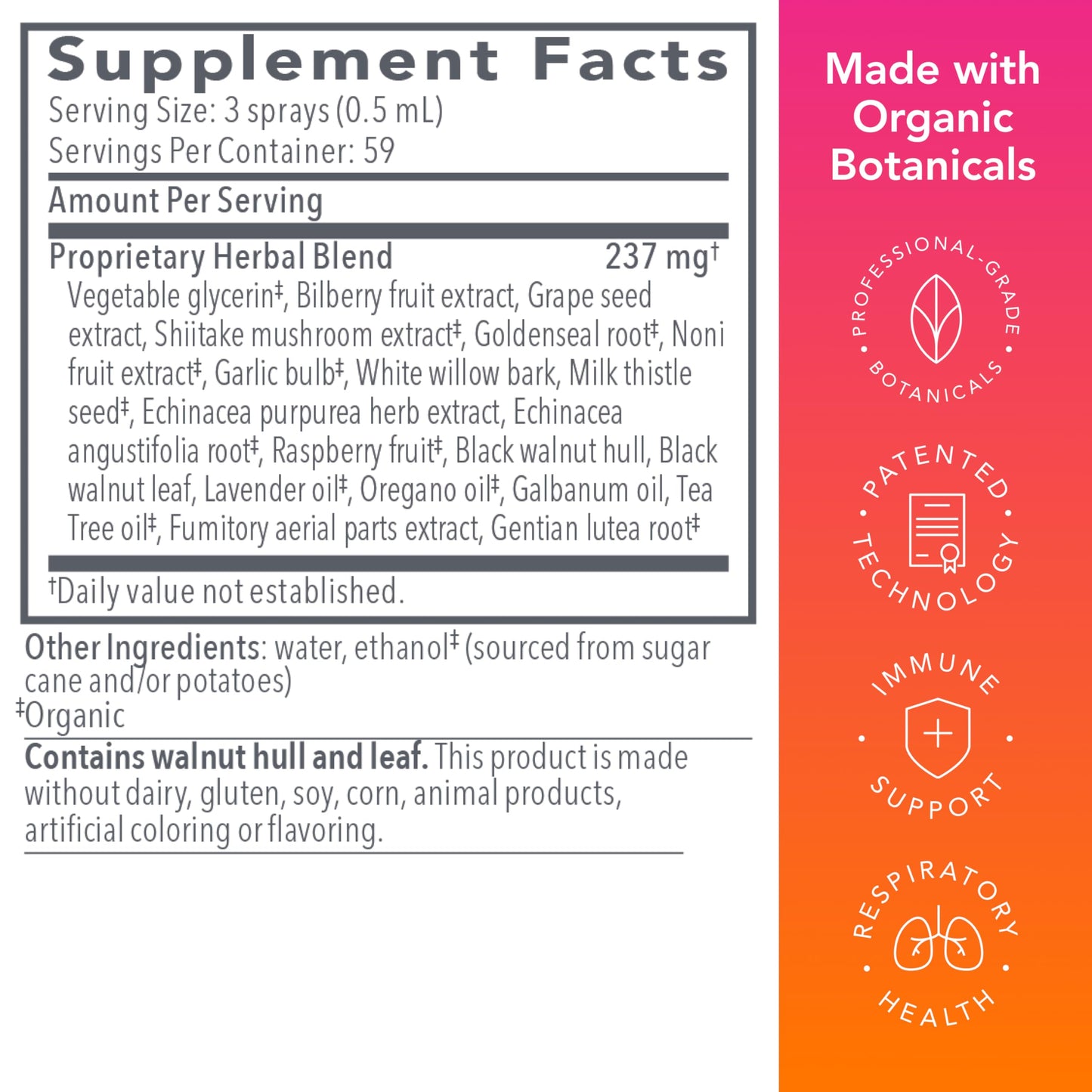 Biocidin Throat Spray - Throat Numbing Spray for Immune Support with Biocidin Blend - Clinically Researched, Fast-Acting for Seasonal Aid or Travel - Support Upper Respiratory Tract (1 fl oz) Bio-Botanical ResearchUS supplements