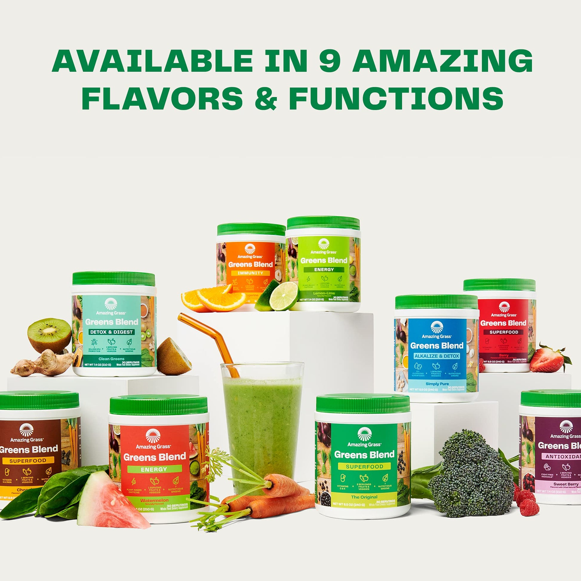 Amazing Grass Greens Blend Superfood: Super Greens Powder Smoothie Amazing GrassUS supplements