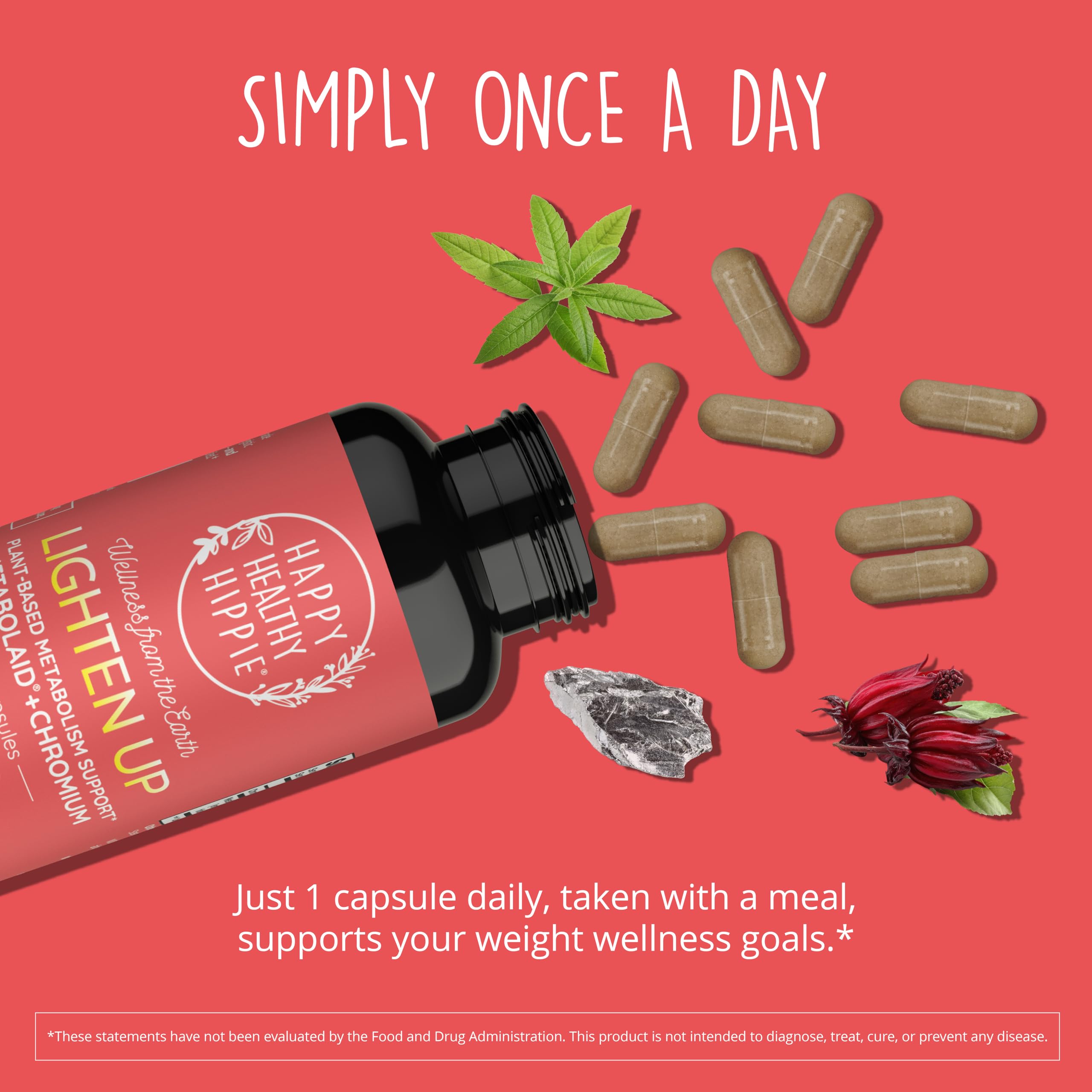 Happy Healthy Hippie GLP-1 Supplement (Metabolaid™ + Chromium) + Appetite Suppressant for Women | Metabolism Booster (AMPK) for Weight | Belly Fat Burner | Hunger & Cravings Control - 30 Vegan Caps Happy Healthy HippieAu supplements