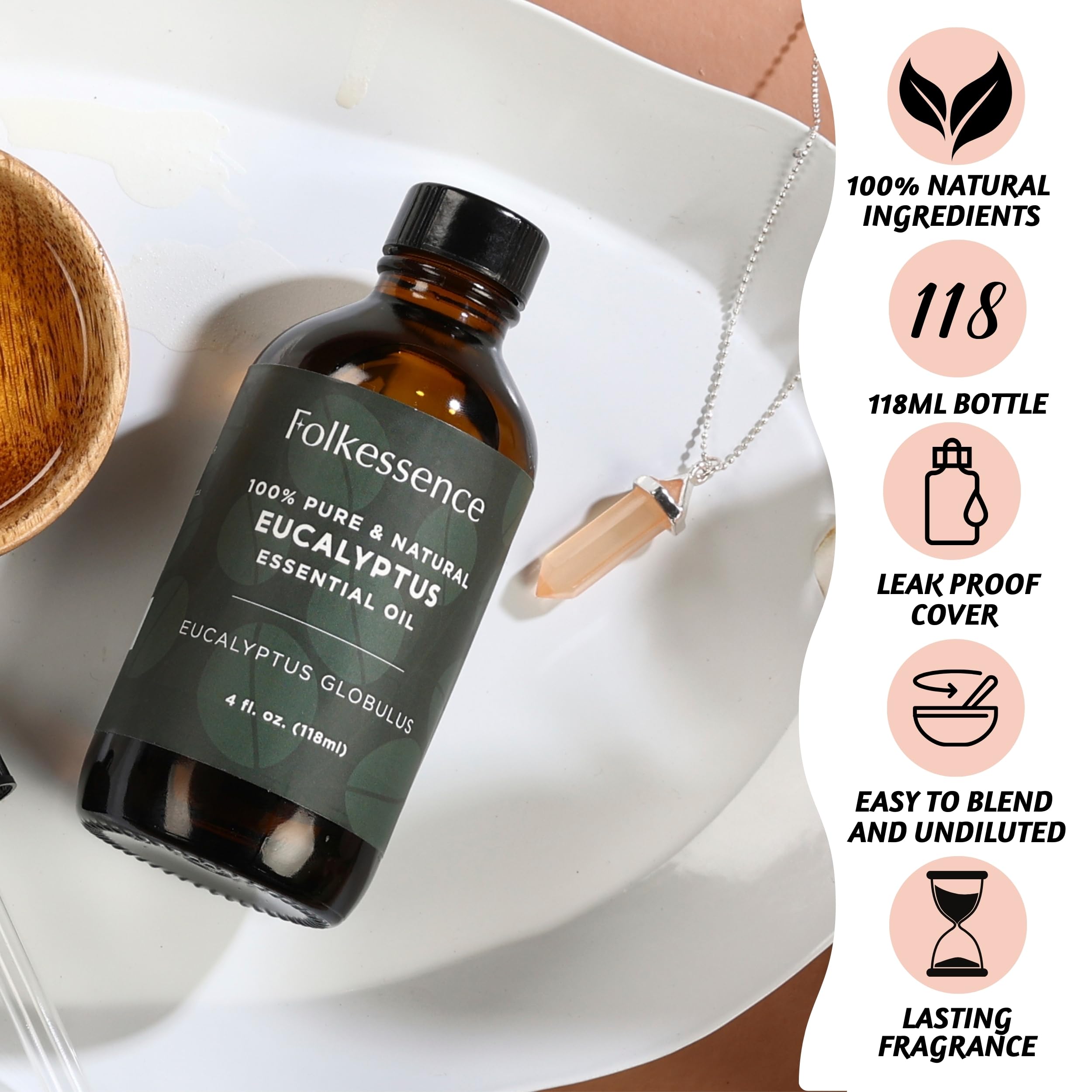 Folkulture Eucalyptus Essential Oil for Diffuser - 4 Fl Oz - 100% Pure, Natural and Undilluted Essential Oil FolkultureAu supplements