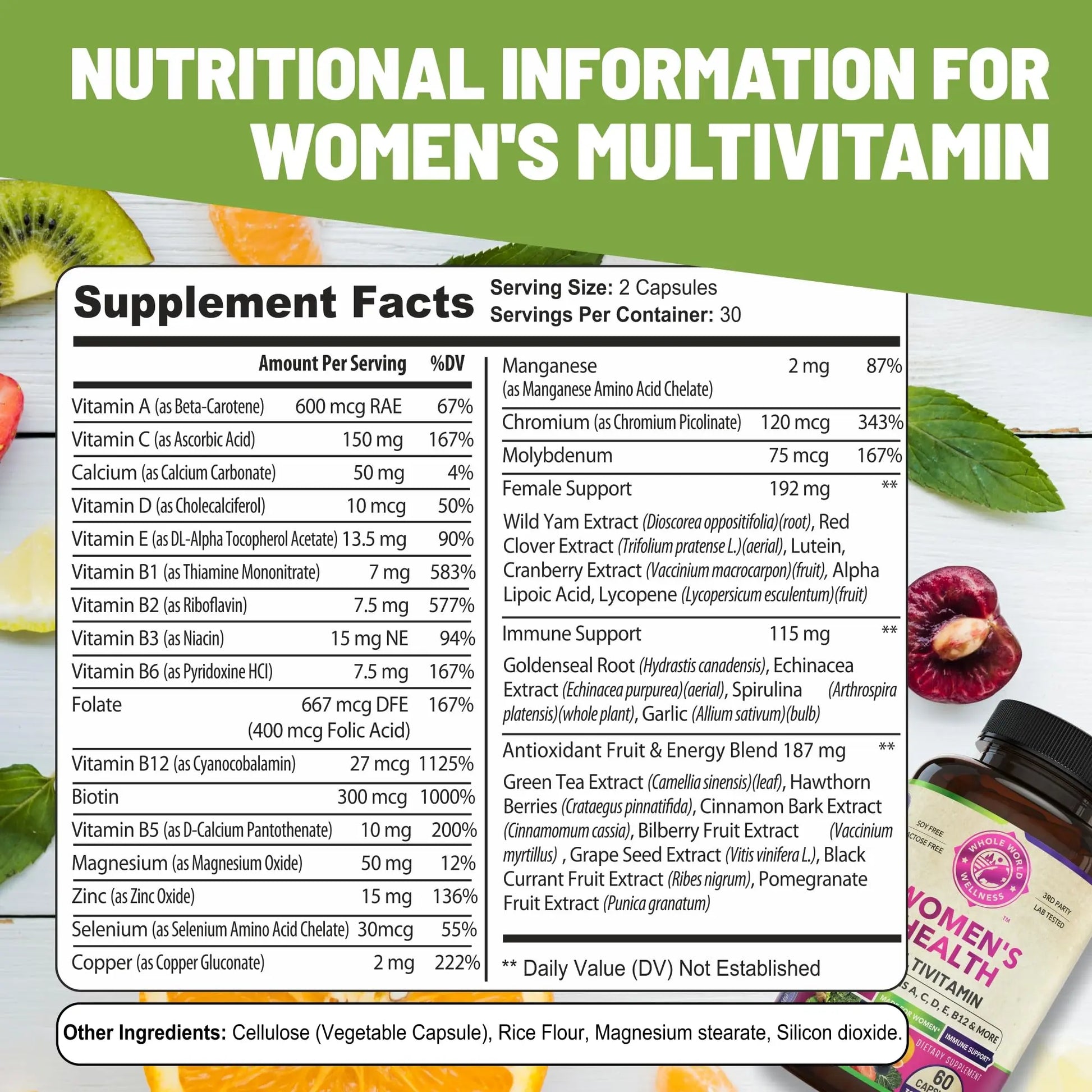 Womens Daily Multivitamins & Mens Daily Multivitamins Bundle (One Bottle Each) - Supports Holistic Wellness, Including Energy & Focus. Multivitamin & Multimineral Blend. Made in The USA. WHOLE WORLD WELLNESSnz supplements