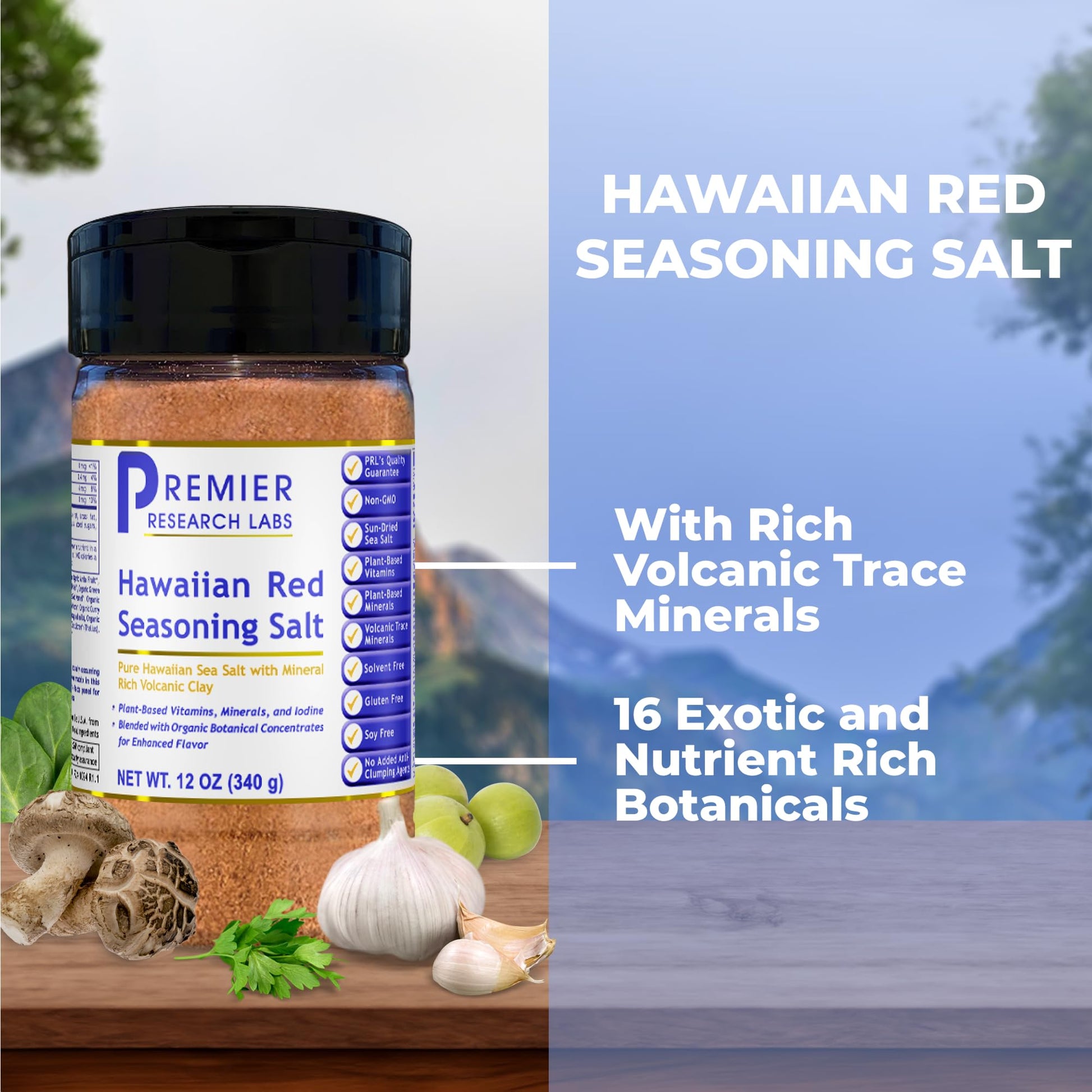 Premier Research Labs Hawaiian Red Seasoning Salt- Pink Salt, Red Hawaiian Salt, Hawaiian Red Alaea Sea Salt for Cooking, Multivitamin for Kids, Enriched with Plant-Derived Vitamins & Minerals- 12 oz Premier Research LabsAu supplements