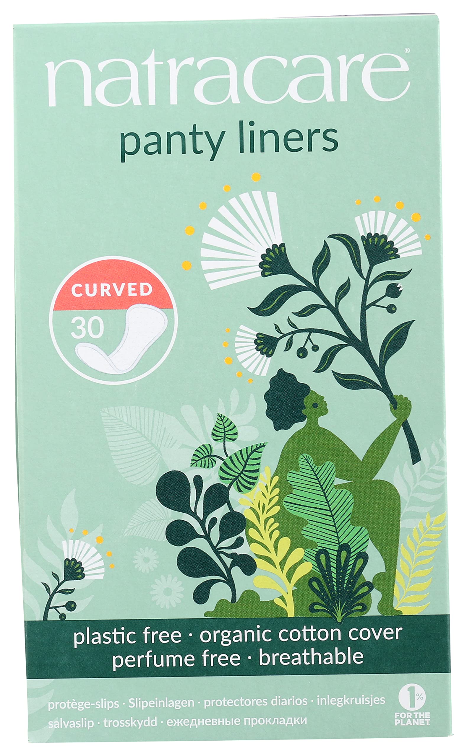 Natracare Natural Organic Curved Panty Liners, with Certified Organic Cotton, Ecologically Certified NATRACAREAu supplements