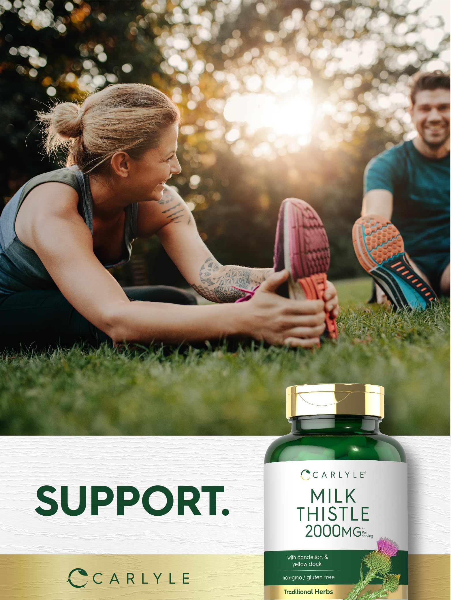 Carlyle Milk Thistle 2000mg | 180 Capsules | with Dandelion & Yellow Dock | Non-GMO CarlyleUS supplements