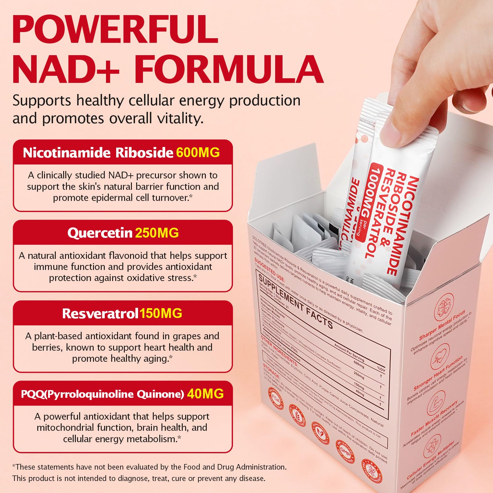 bnHUlMXw NAD Liquid Supplement,1000mg Premium Nicotinamide Riboside & Resveratrol,NAD+ Berry Flavor Drink Mix for Skin Aging Support,Boosts Cellular Energy – NAD Supplements for Men & Women,30 Packs bnHUlMXwAu supplements