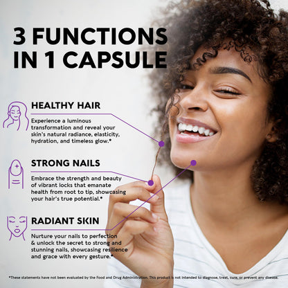 Biotin | Collagen | Keratin | Hyaluronic Acid - Hair Growth Support Pills, 25000 mcg NUTRAHARMONYUS supplements