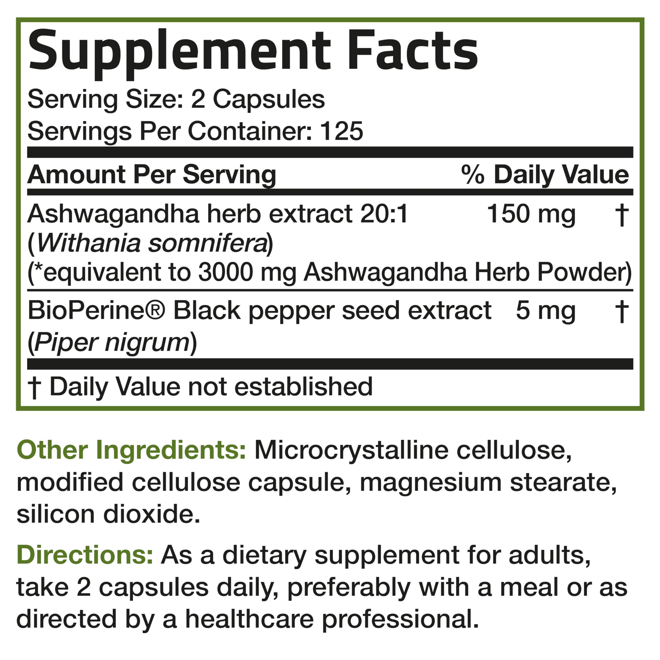 Bronson Ashwagandha Extra Strength 3000 mg Stress & Mood Support with BioPerine BronsonAu supplements