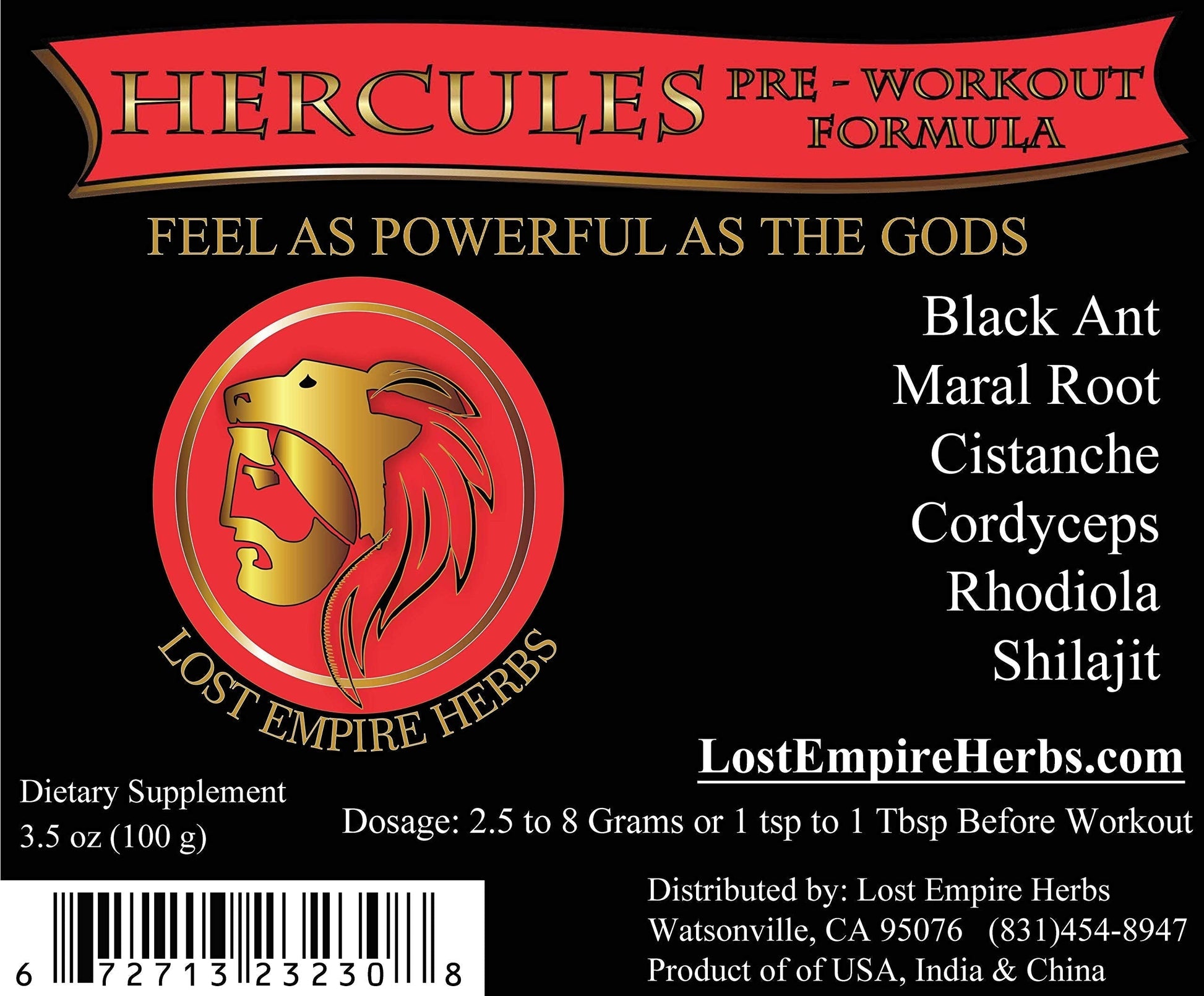 Lost Empire Herb's Pre Workout Herbal Supplement (Powder ~ 100g) || Premium Grade LOST EMPIRE HERBS UNLEASH THE POWER OF NATUREAu supplements