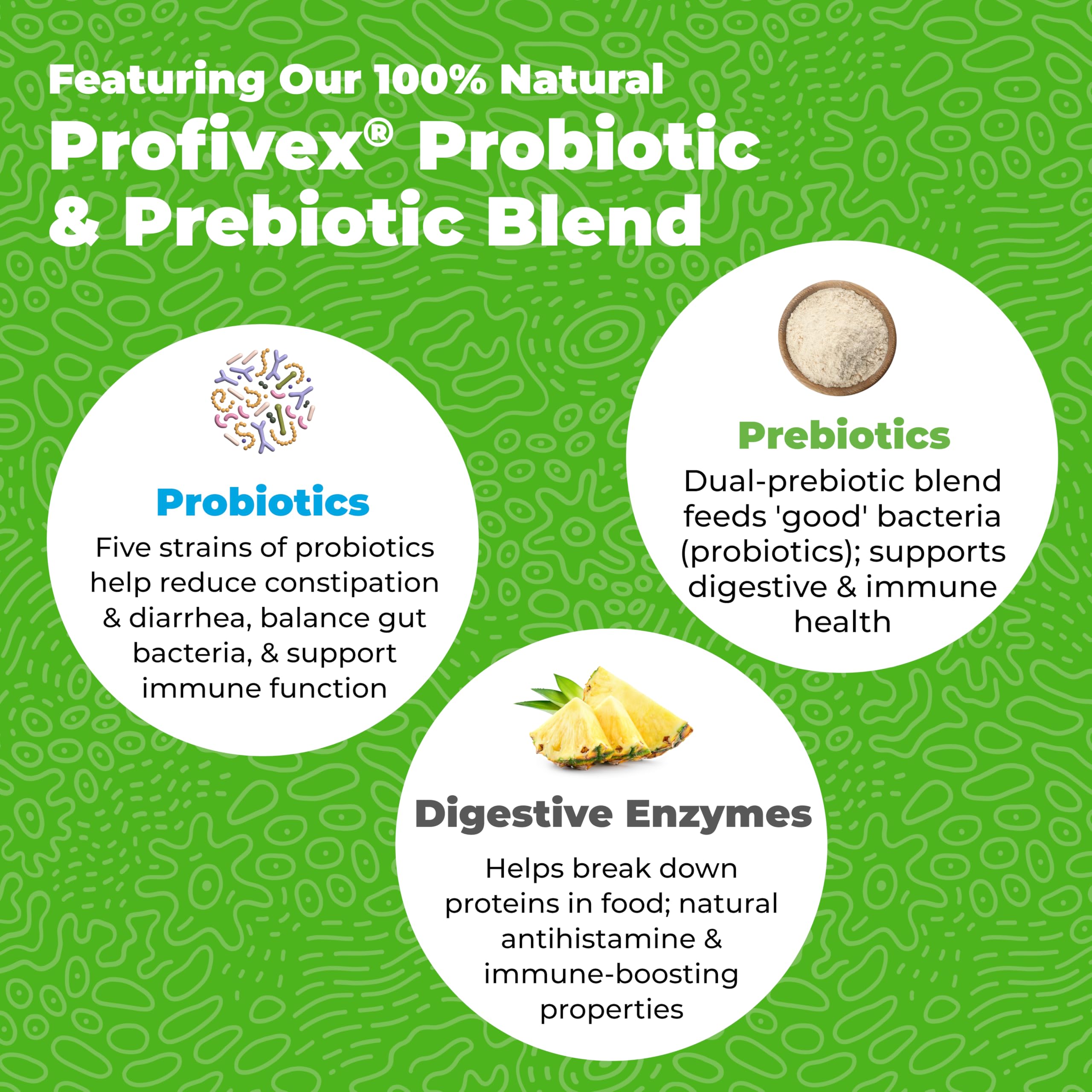 Vetnique Glandex Daily Probiotics for Dogs with Prebiotics to Support Gut Health with Fiber and Digestive Enzymes, Dog Probiotic Chews or Powders (30ct Chews, Bacon Chews) VetniqueAu supplements