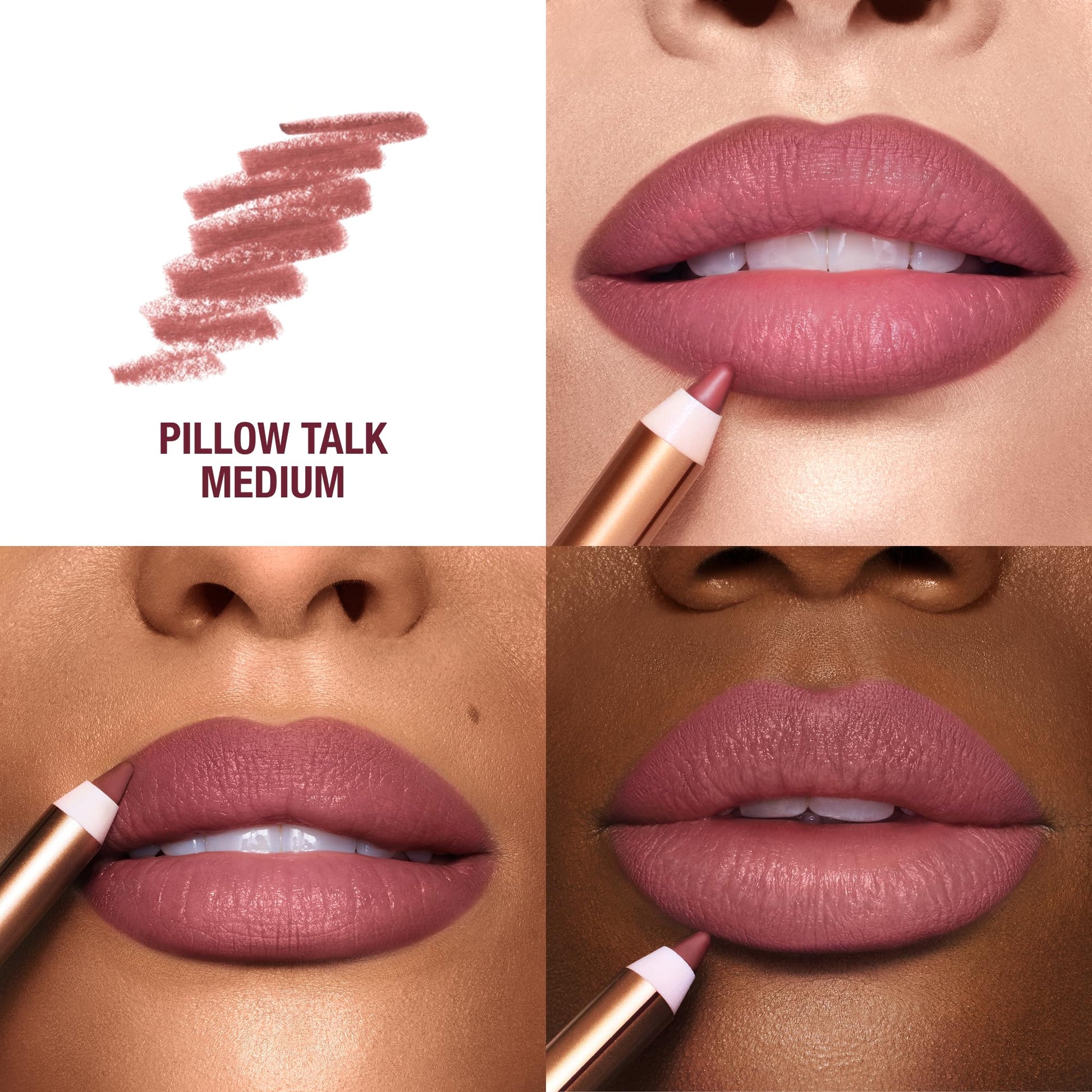 Charlotte Tilbury Lip Cheat Lip Liner Pencil - Gives Lips a Fuller-Looking, Defined Pout - Enriched with Jojoba Oil & Hyaluronic Acid - Waterproof, Smudge-Proof & Transfer-Proof - Pillow Talk Medium Charlotte TilburyAu supplements