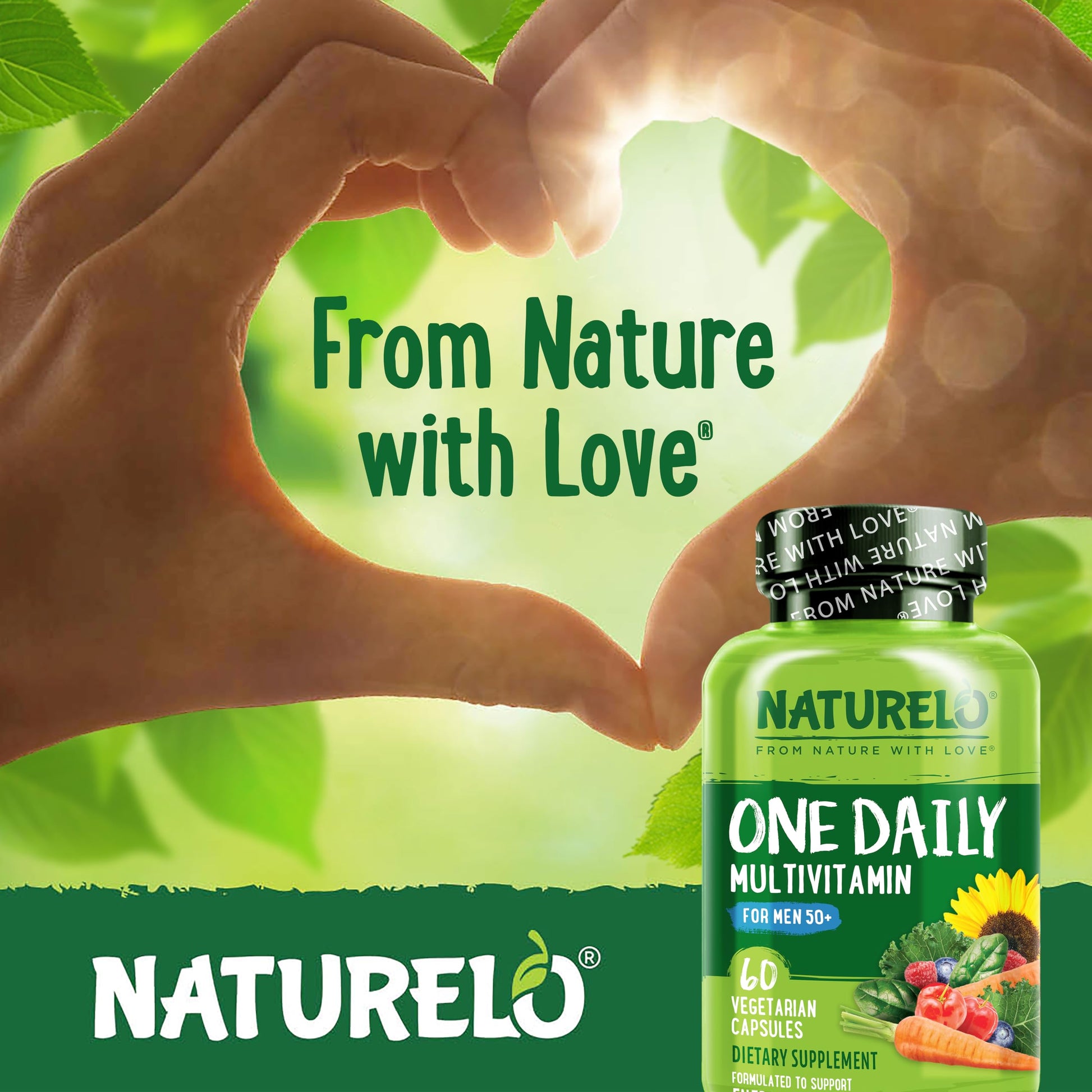 NATURELO Mens Multivitamins for Men 50+ - One Daily Multivitamin for Men with Vitamins, Minerals & Organic Whole Foods NATURELOAu supplements