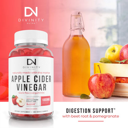 Apple Cider Vinegar Gummies for Weight Loss - Nutritional Supplement for Detox, Cleanse Divinity NutraUS supplements