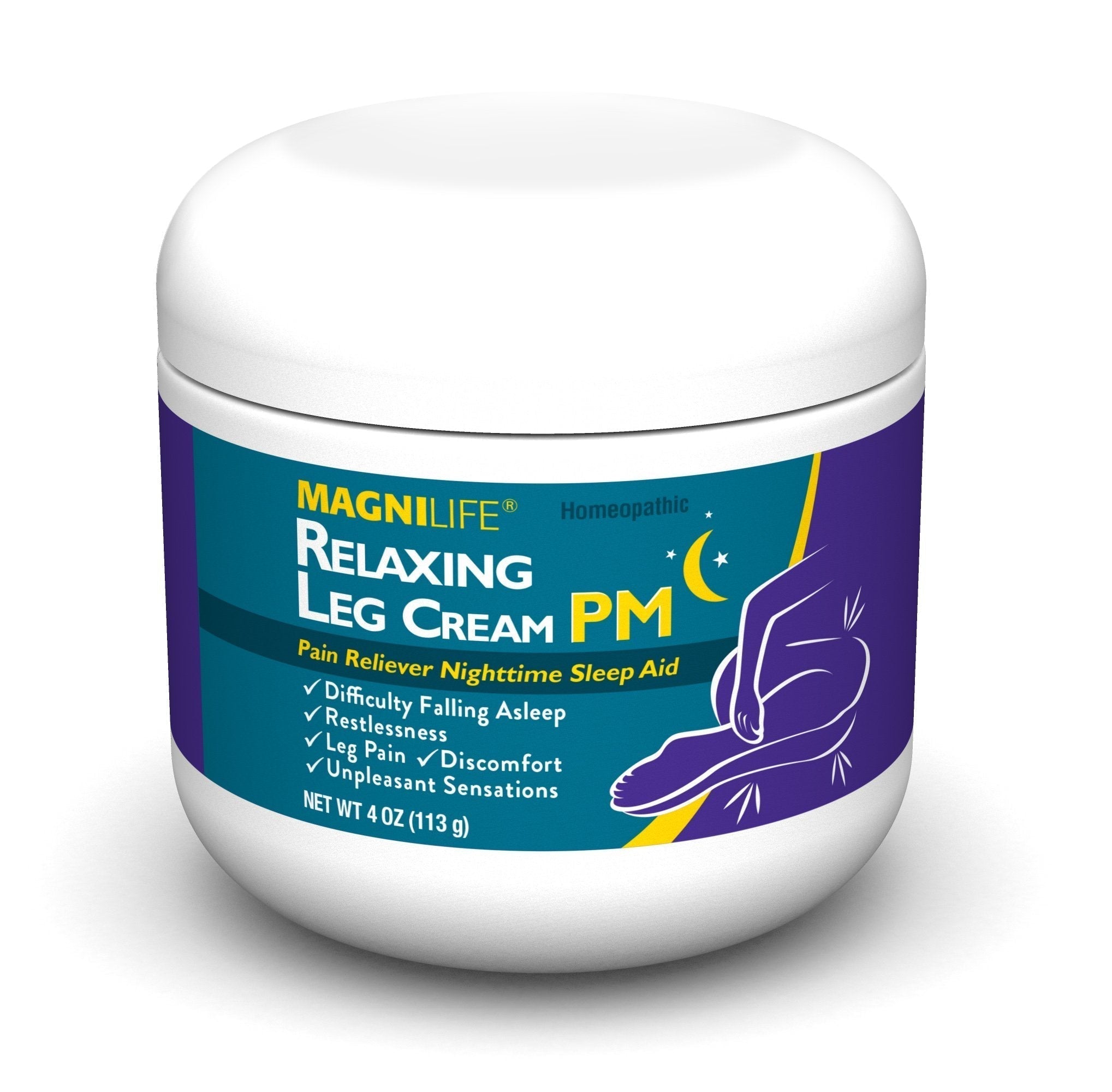 MagniLife Relaxing Legs 125 Count Quick Dissolve Tablets Relaxing Leg Cream PM 4oz Jar Restless Legs MagniLifeAu supplements