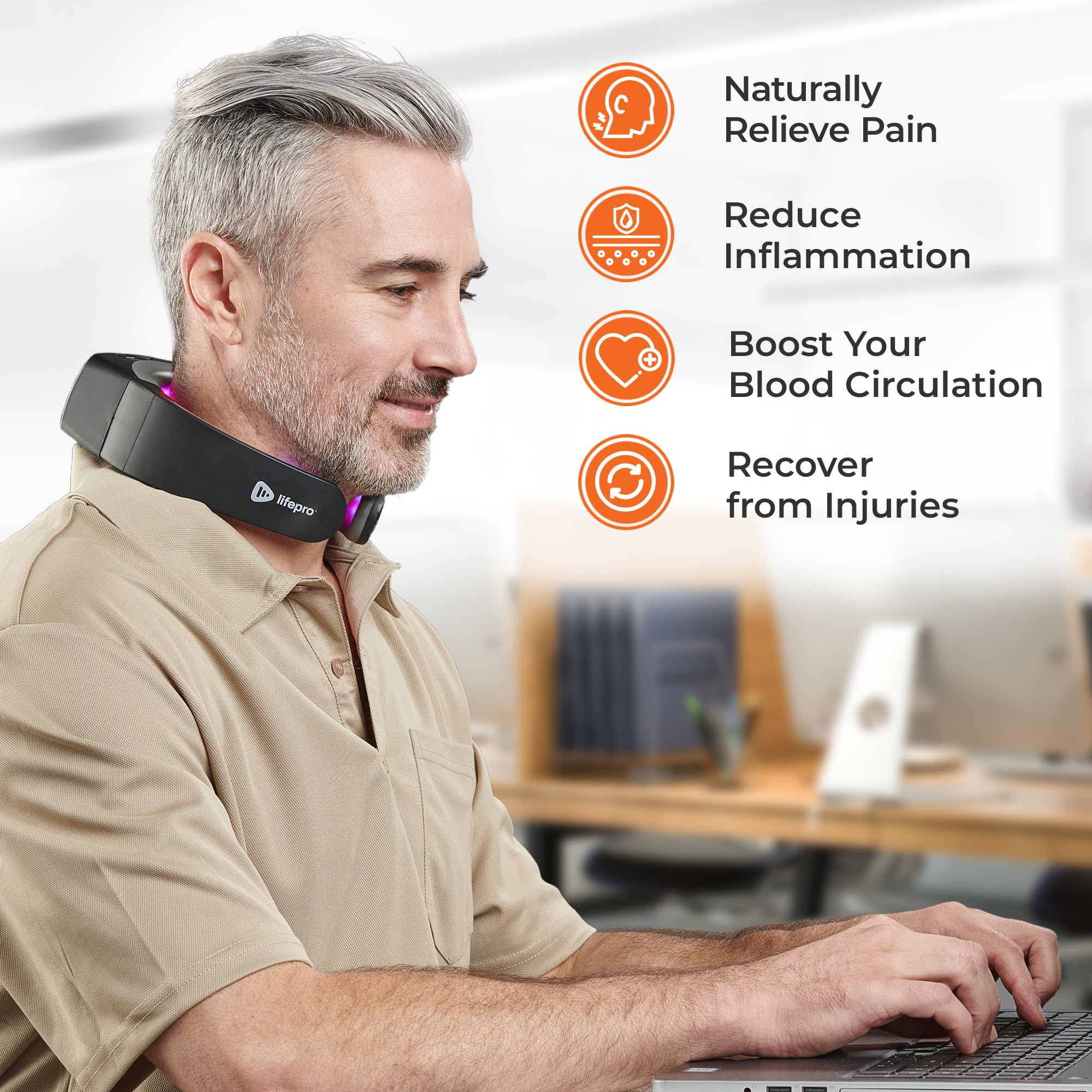 Lifepro Red Light Therapy for Neck - Compact & Rechargeable Red Light Therapy Device- On-The-Go LifeProAu supplements