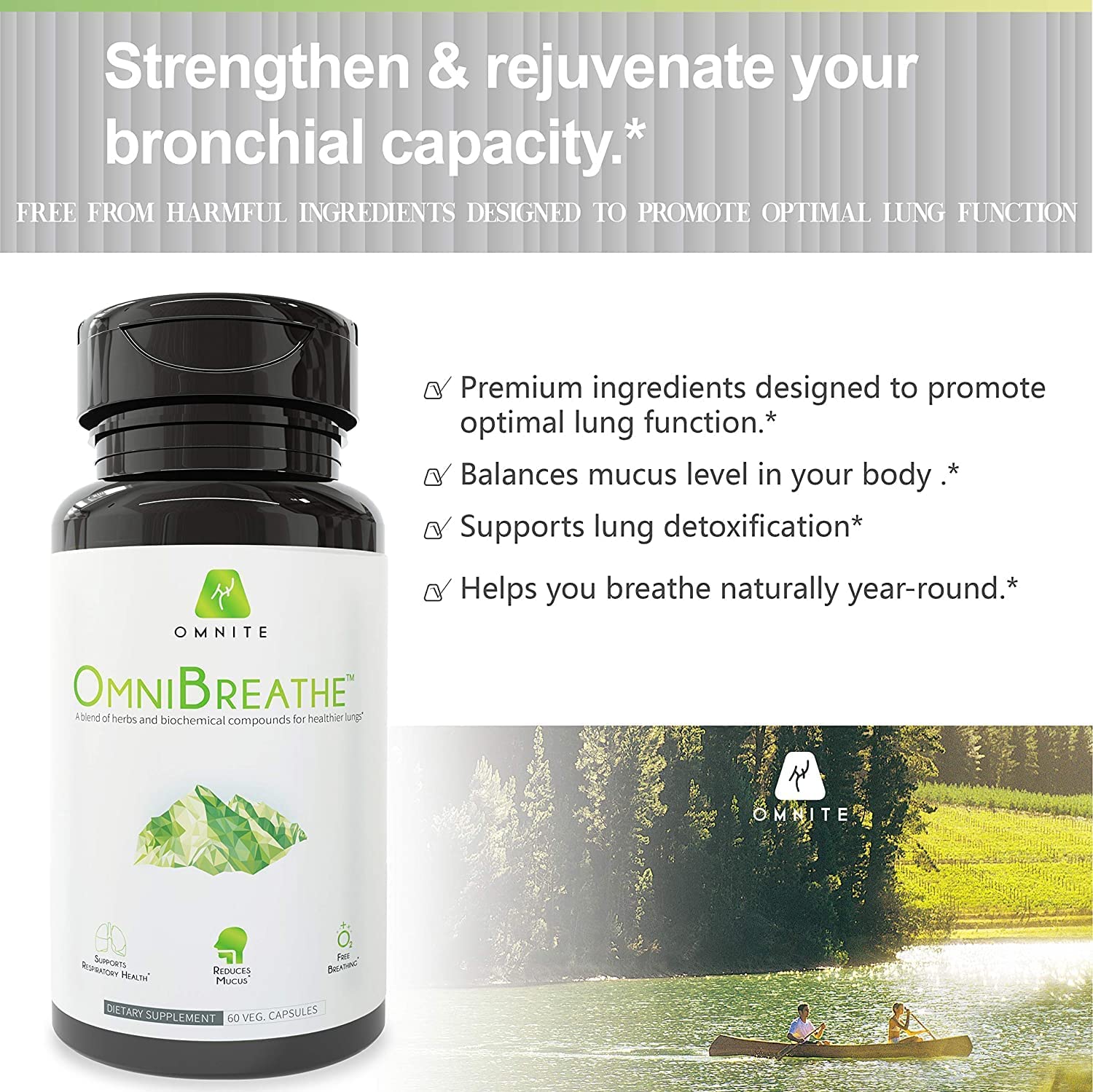 Omnite OMNIBREATHE Respiratory Health Supplement,Inhaler Mate,Support Quit Smoking OmniteAu supplements