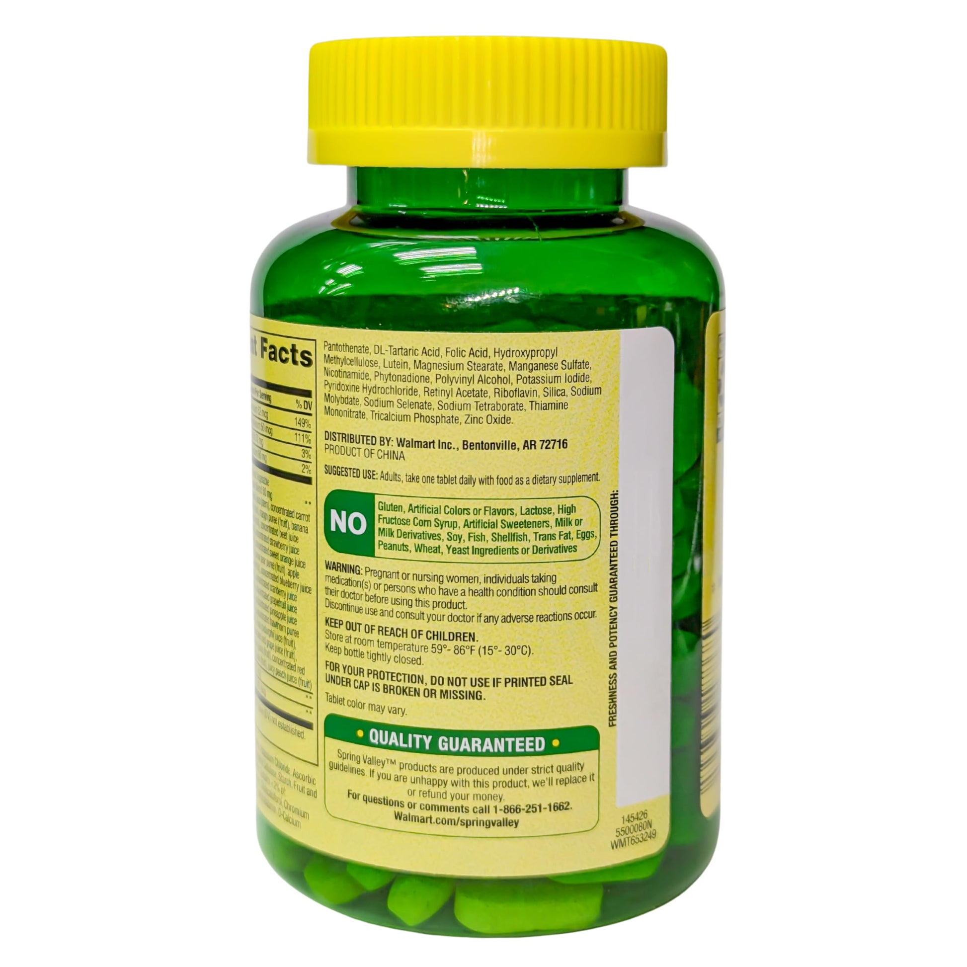 Spring Valley Women's 50+ Multi with Fruits & Vegetables Dietary Supplement 150 Tablets (One Bottle) Good Health Buena SaludAu supplements