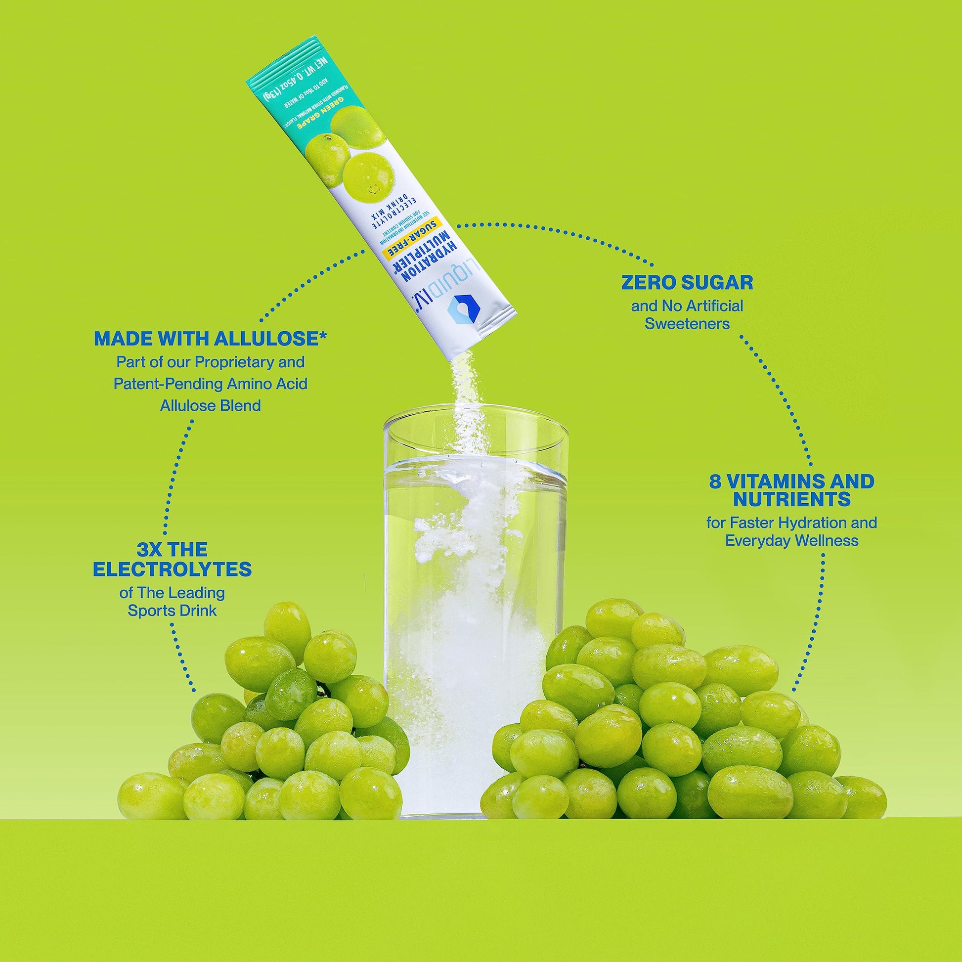 Liquid I.V. Sugar-Free Hydration Multiplier - Green Grape – Hydration Powder Packets Liquid I.V.Au supplements