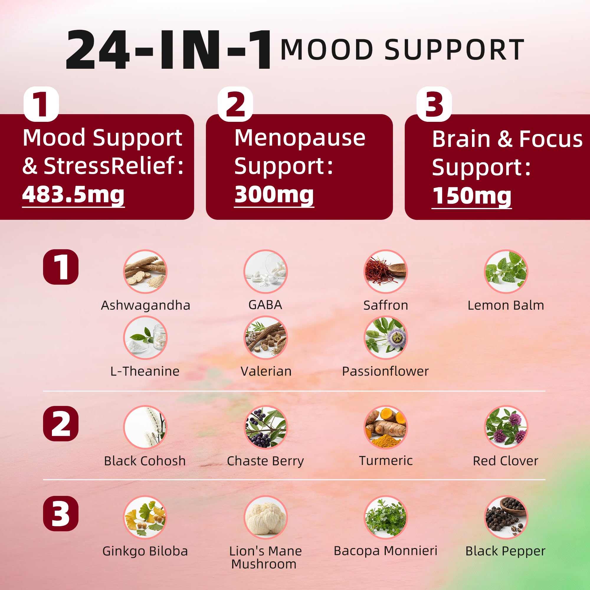 GREENPEOPLE Saffron Extract Supplements Drop - 24-in-1 88.5mg Saffron Extract with Ashwagandha,Black Cohosh & Lion's Mane for Mood&Focus,Stress Relief,Cortisol Reducer,Menopause – Vegan 2FL OZ GREENPEOPLEAu supplements
