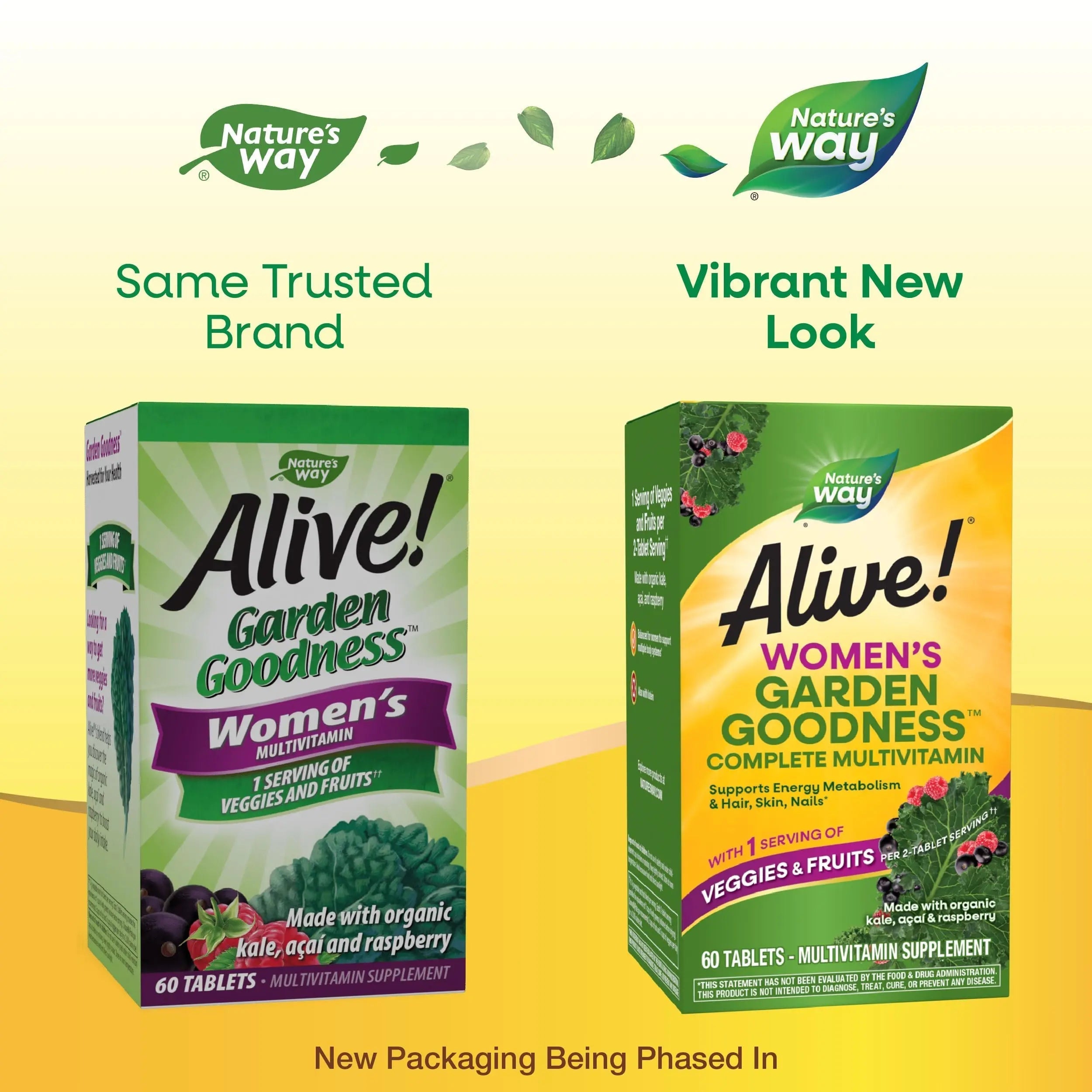 Nature's Way Alive! Garden Goodness Multivitamin for Women, High Potency B-Vitamins to Support Cellular Energy Nature's WayAu supplements