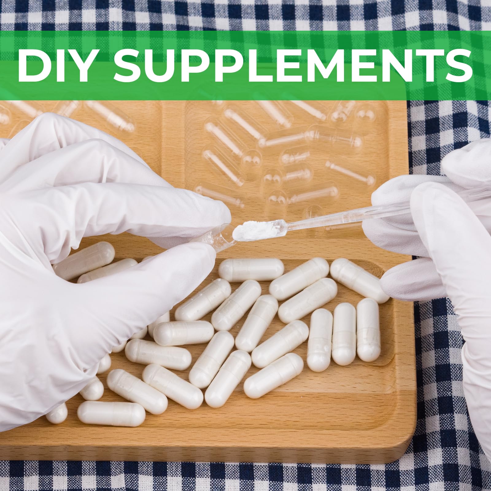 Angtai JN Vegan Empty Pill Capsules Size 2 Plant Based Clear (100 Count) Gluten Free, Non-GMO, Halal Certified Caps Filling Kit with 2 Spoons for Vegetarian DIY Your Own Supplements Angtai JNAu supplements