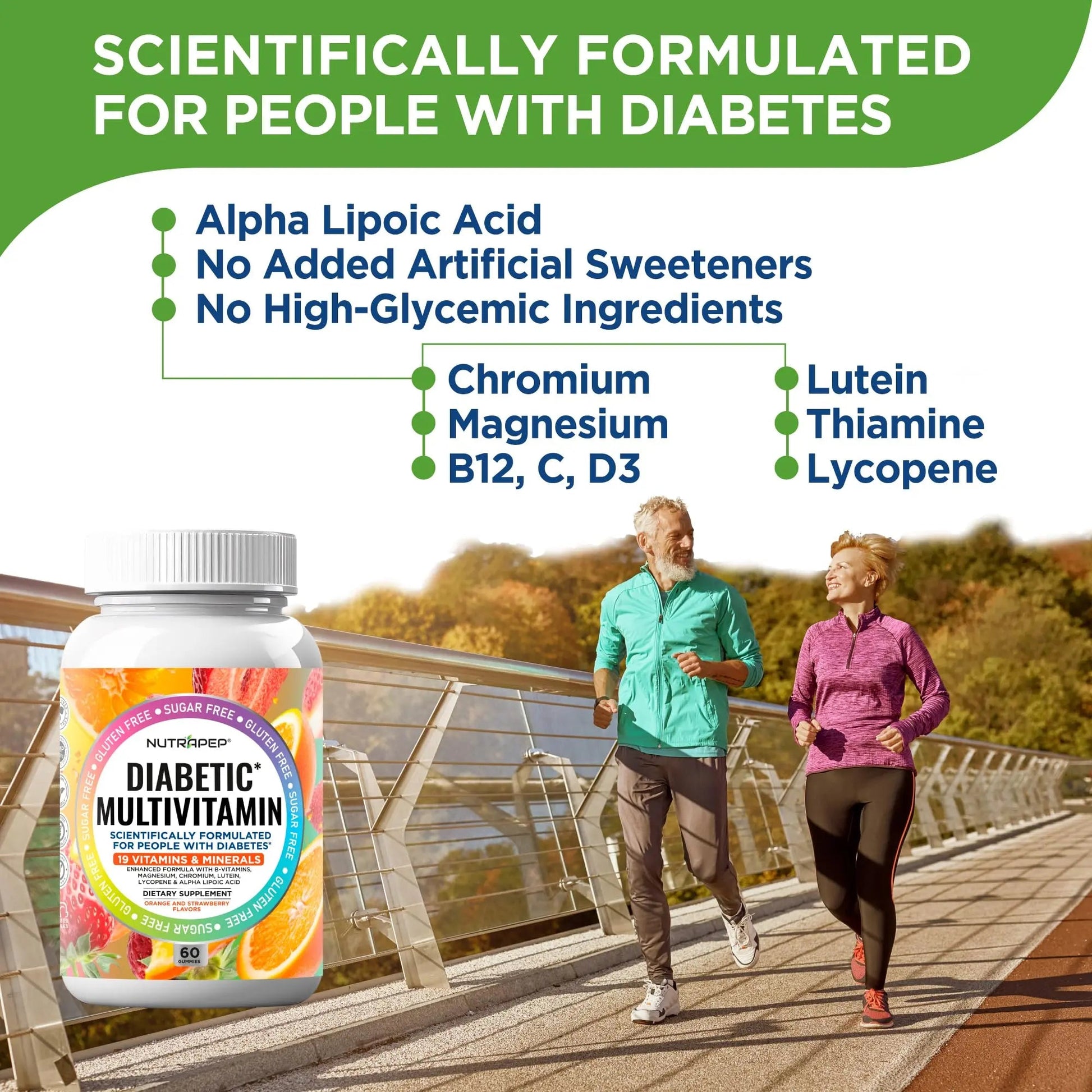 NutraPep Premium Multivitamin Chewable Gummies for Women & Men - Sugar-Free & Gluten Free Supplement Vitamins NutraPepAu supplements