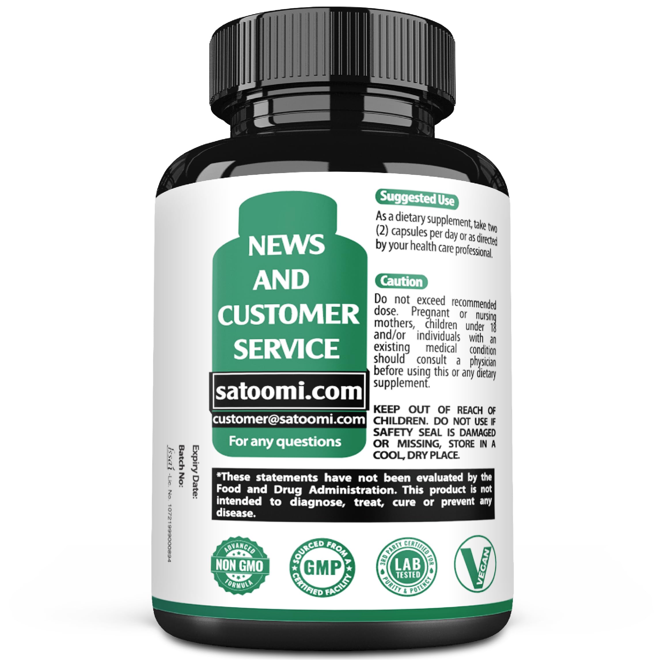 Satoomi 9in1 Moringa Capsules - Featuring Moringa, Turmeric, Boswellia, Ginger, Ashwagandha, Ceylon Cinnamon and Milk Thistle, and Resveratrol | Support Mood, Heart & Overall Health - 60 Count SatoomiAu supplements