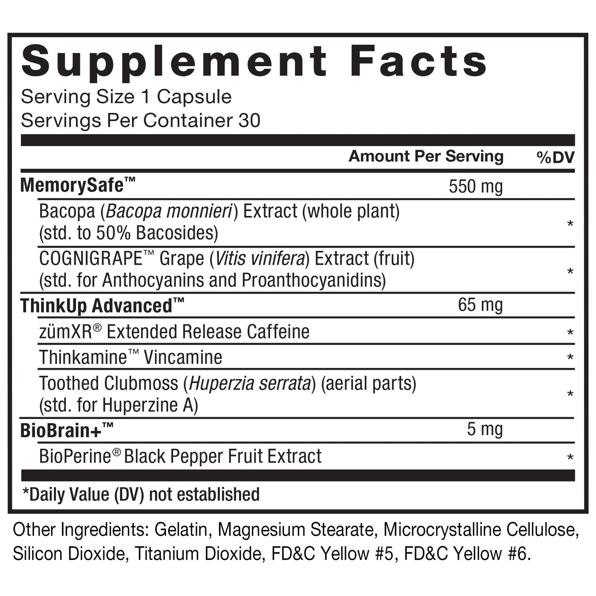 Force Factor Forebrain Nootropic Brain Supplement to Improve Memory, Boost Focus, Increase Mental Energy, and Support Brain Health with Caffeine, Bacopa, and Huperzine A, 30 Capsules Force FactorAu supplements