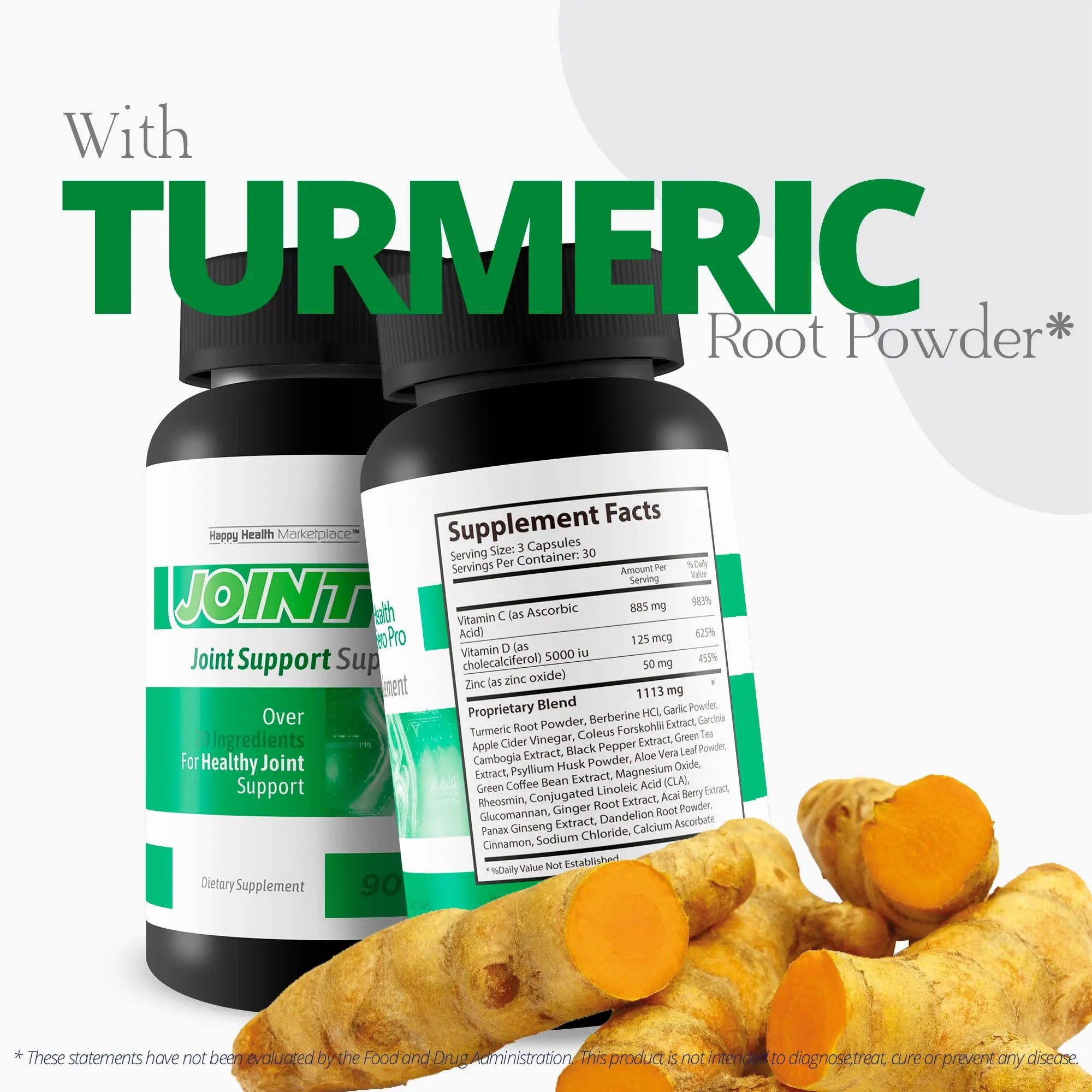 Joint Health Hero Pro - Our Best Joint & Bone Support Supplement - Turmeric - Vitamin D - Vitamin C - for Knees, Hips, Hands, Feet, Back, Neck, and More - Our Best Vitamin D Formula Happy Health Marketplacenz supplements