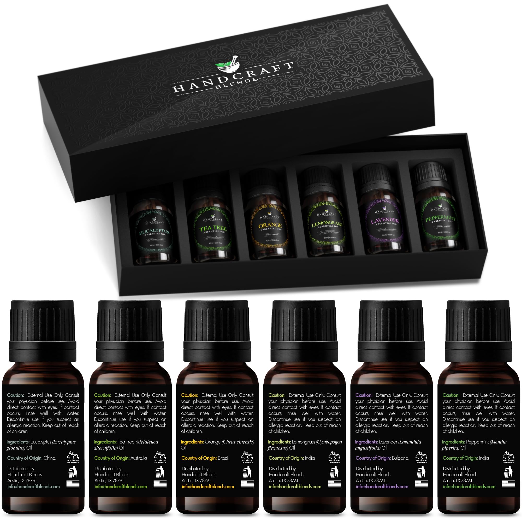 Handcraft Essential Oils Set – Top 6 Essential Oil Diffuser Oils for Home, Candle Making, Aromatherapy Oils Handcraft BlendsAu supplements