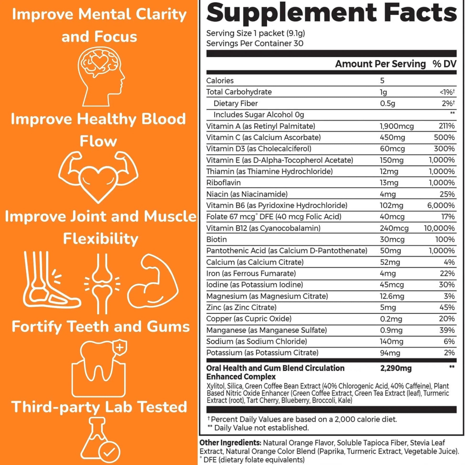 Dr. Nick's Multivitamin Powder for Women, 30 Pack, Orange Splash, Multivitamin for Women with 32 Vitamins and Minerals Dr.Nick's White & HealthyAu supplements
