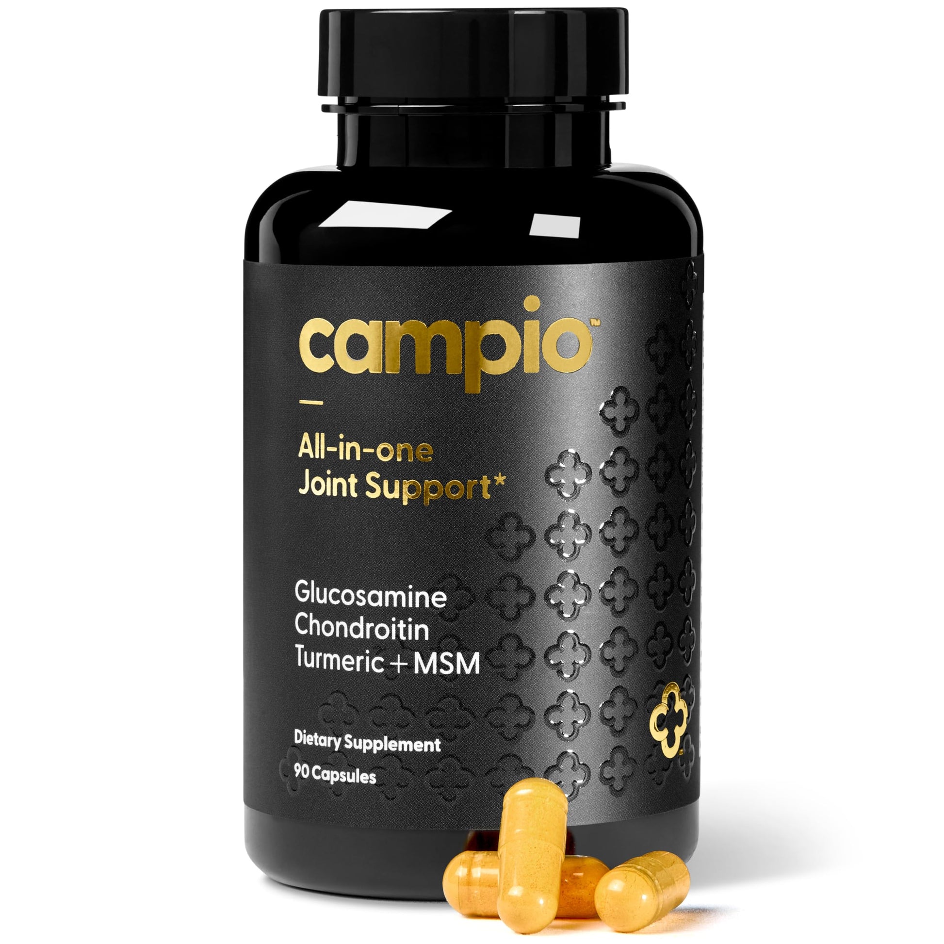 Campio Glucosamine Chondroitin MSM All-in-One Joint Support Supplement Turmeric, Hyaluronic Acid, Boswellia, Ginger Root, Bamboo, BioPerine, Black Pepper, Supports Joint Health & Flexibility 90 Count CampioAu supplements