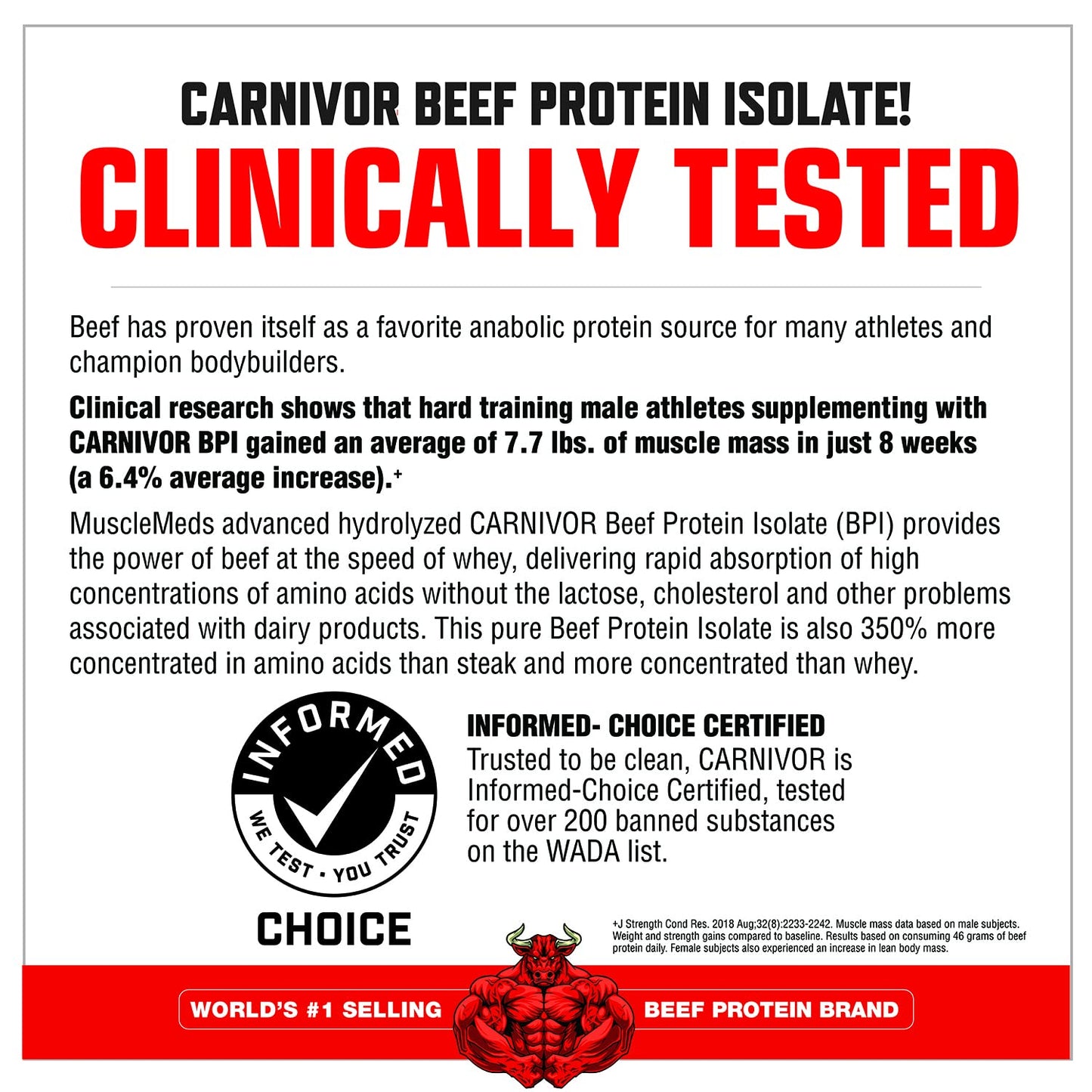 MuscleMeds CARNIVOR Beef Protein Isolate Powder, Muscle Building, Recovery, Lactose MuscleMedsUS supplements