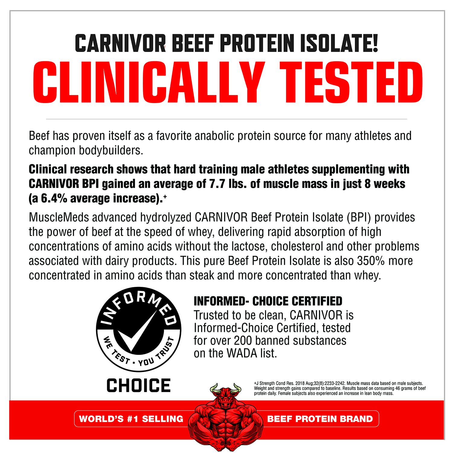 MuscleMeds CARNIVOR Beef Protein Isolate Powder, Muscle Building, Recovery, Lactose MuscleMedsUS supplements