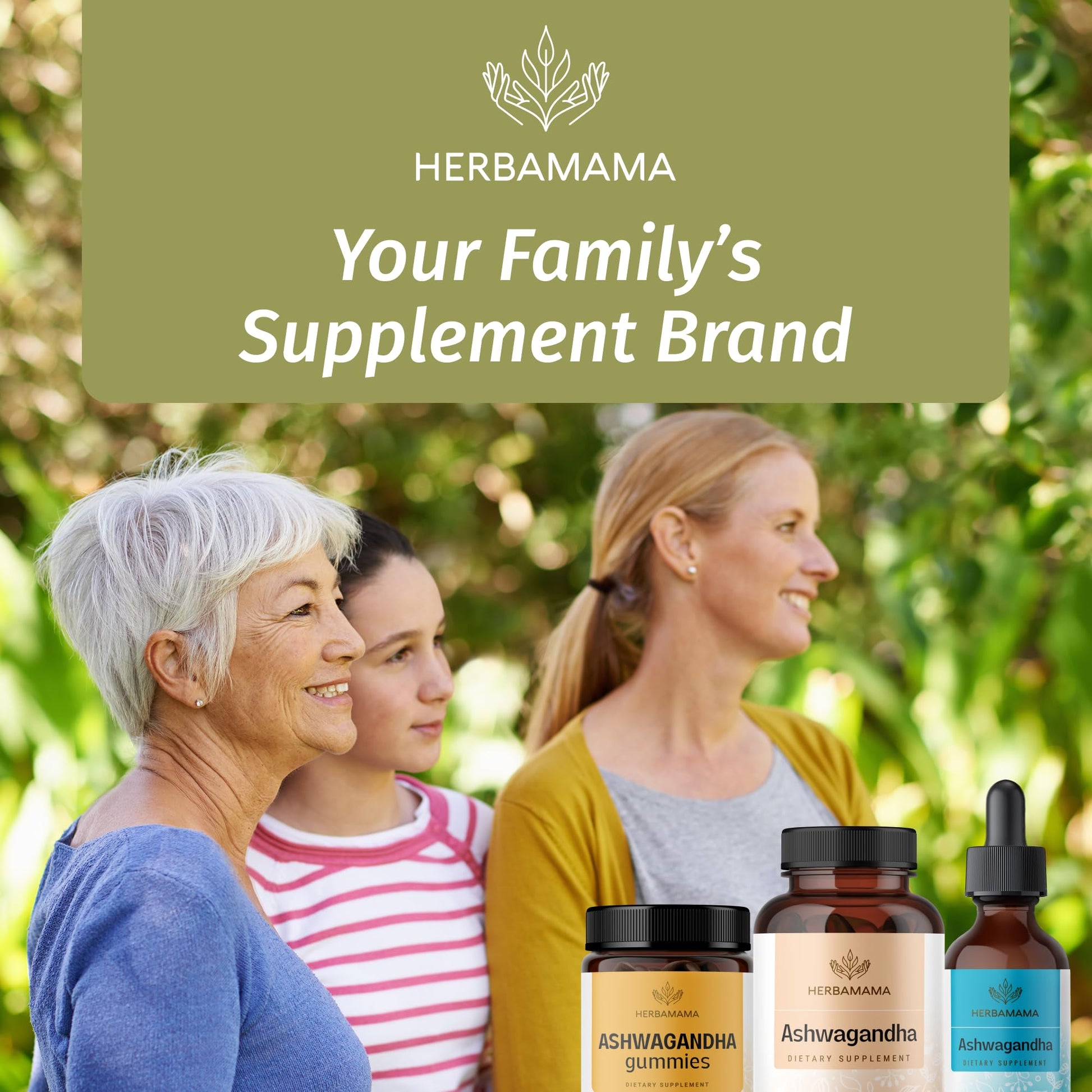 HERBAMAMA Ashwagandha Capsules - 1500mg Pure Ashwagandha Root Focus Supplement - Vegan, Non-GMO Mood & Calm Support Supplement for Adults, 100 Caps HERBAMAMAAu supplements