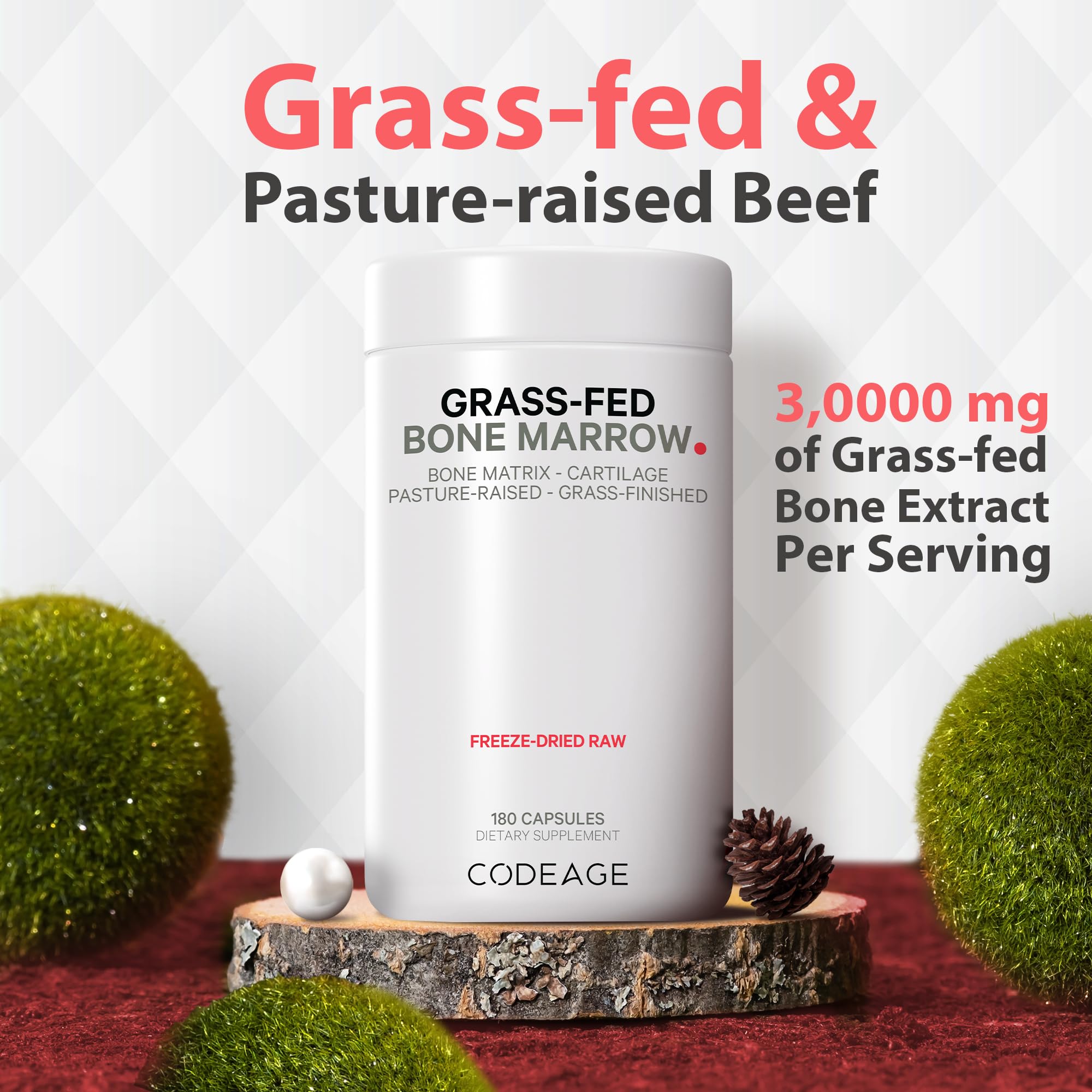 Codeage Grass Fed Bone Marrow, Full Spectrum Whole Bone Extract CodeageAu supplements