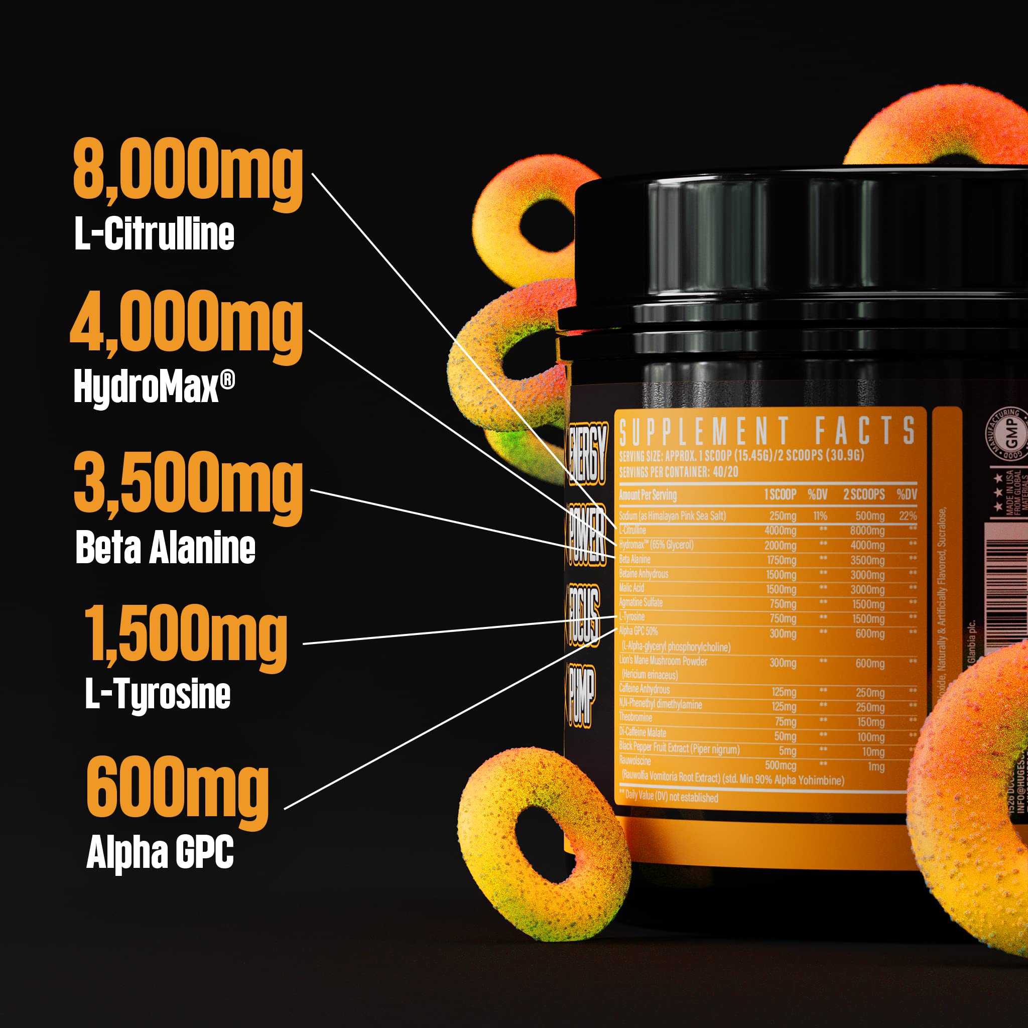 Huge Supplements Wrecked Pre-Workout Powder, 30G+ Ingredients Per Serving to Boost Huge SupplementsAu supplements