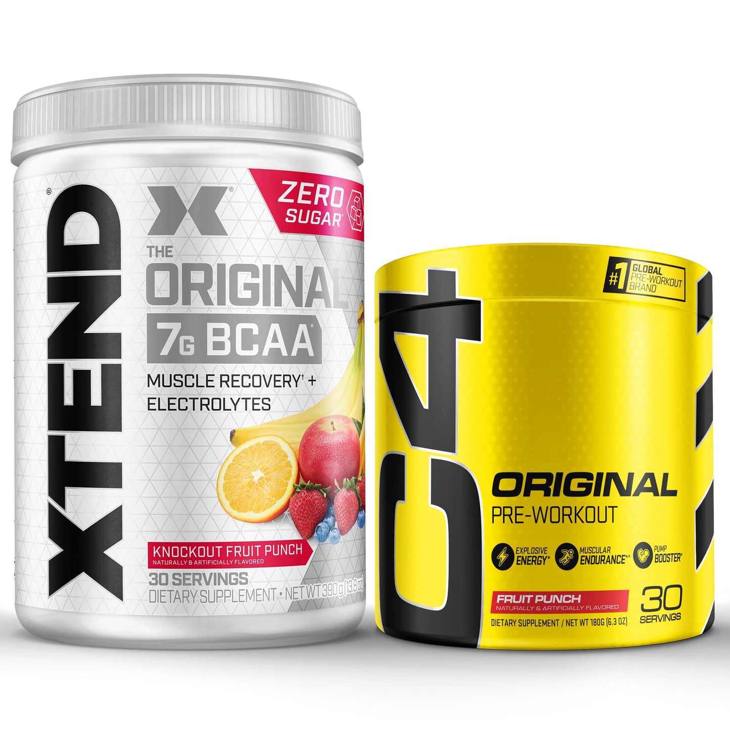 Cellucor Pre Workout & BCAA Bundle, C4 Original Pre Workout Powder, Fruit Punch ScivationUS supplements